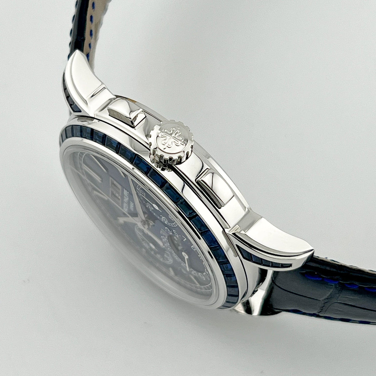 Patek Philippe Grand Complications 5271/11P-010 Perpetual Calendar Chronograph Platinum Baguette Sapphires