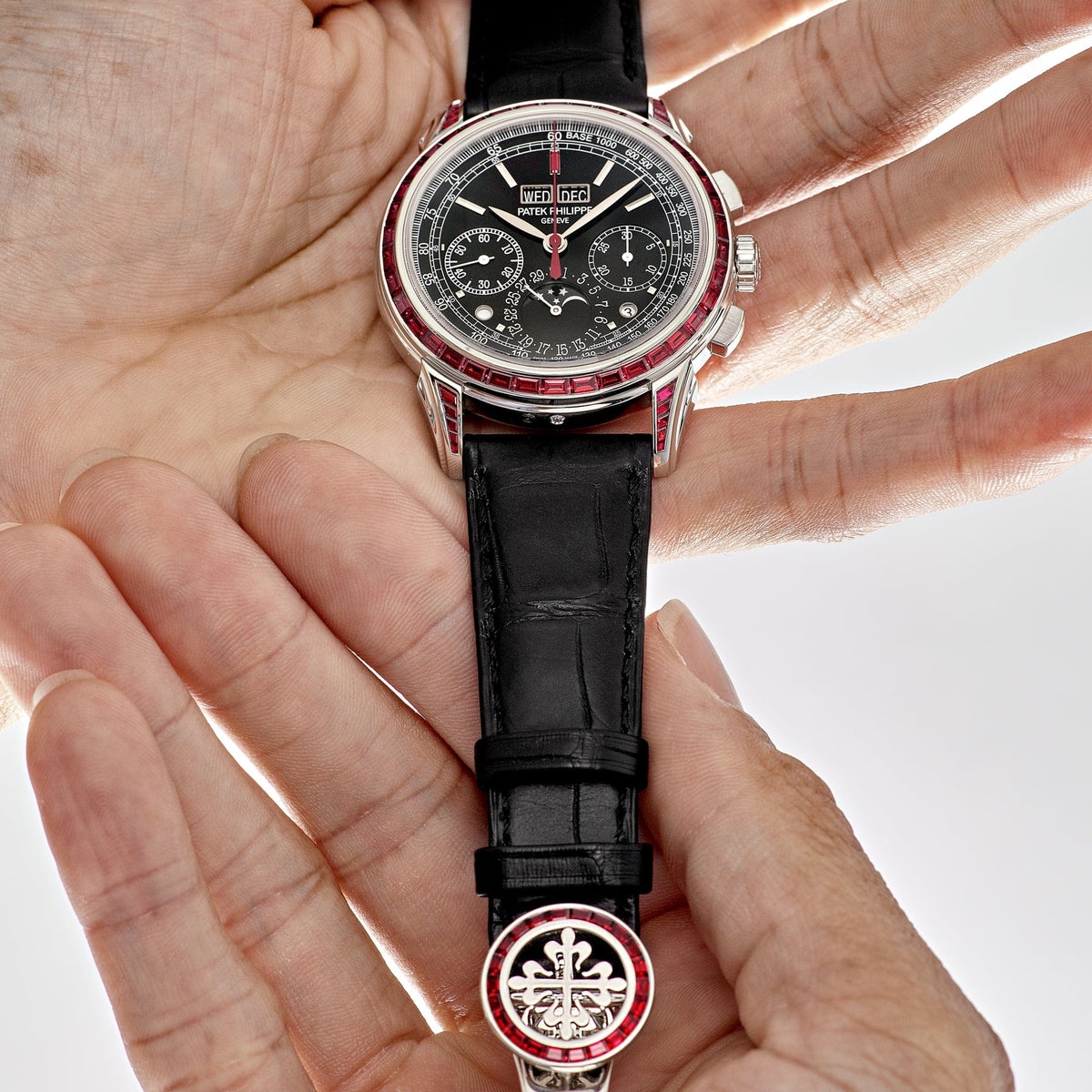 Patek Philippe Grand Complications 5271/12P-001 Perpetual Calendar  Platinum Black Dial Ruby Bezel