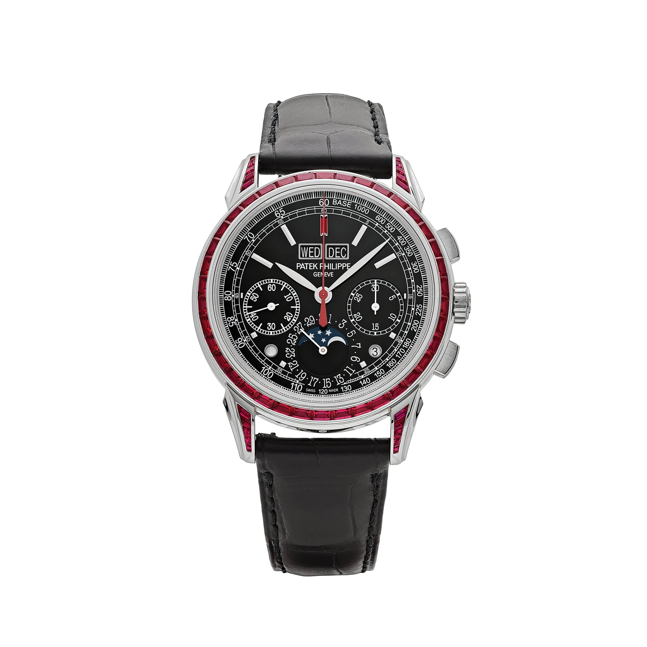 Patek Philippe Grand Complications 5271/12P-001 Perpetual Calendar  Platinum Black Dial Ruby Bezel