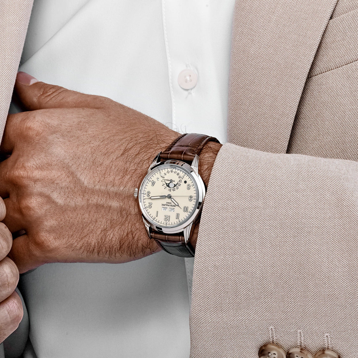 Patek Philippe Grand Complications 5320G-001 Perpetual Calendar White Gold Ivory Dial