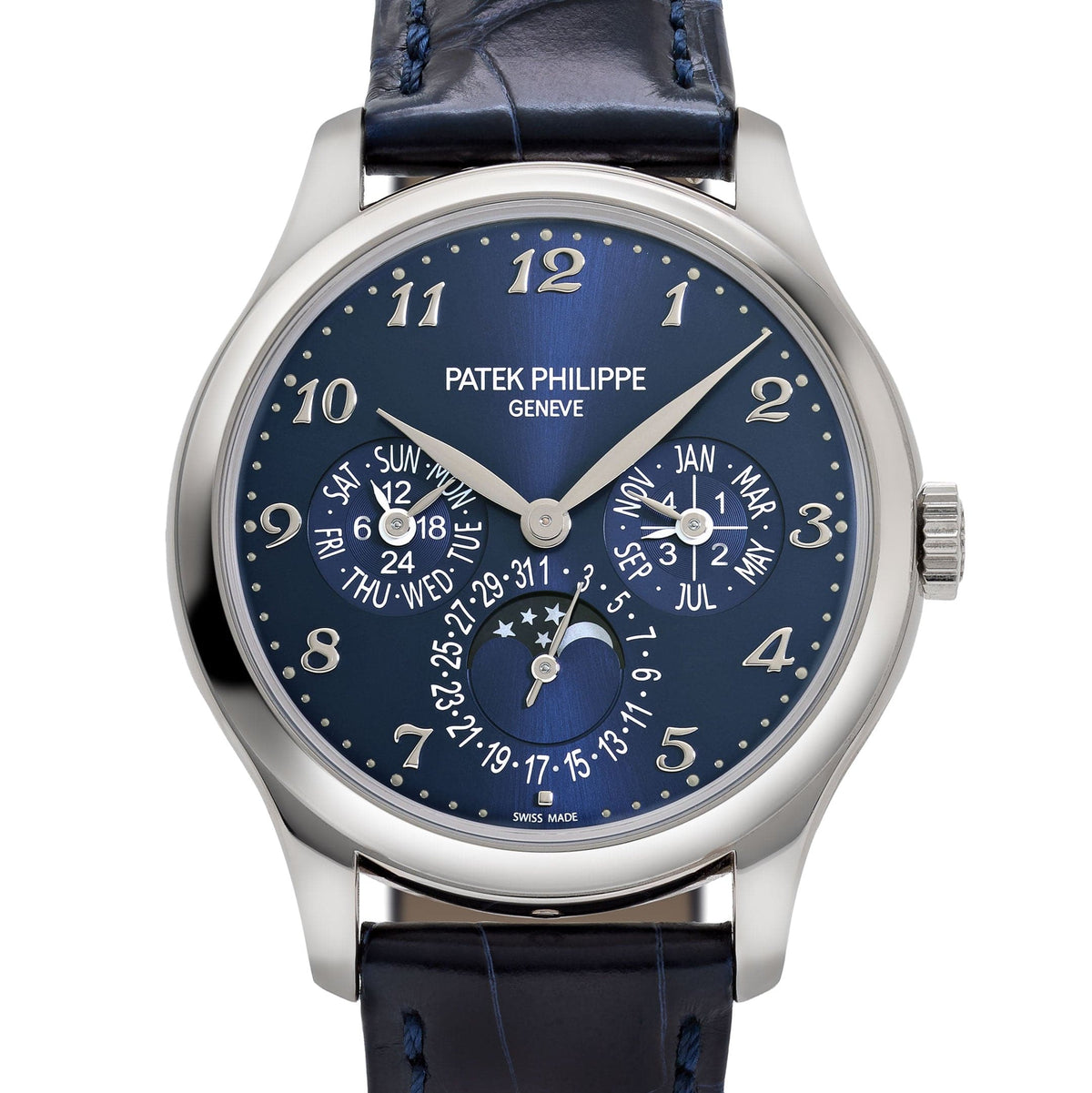 Patek Philippe Grand Complications 5327G-001 Perpetual Calendar White Gold Blue Dial