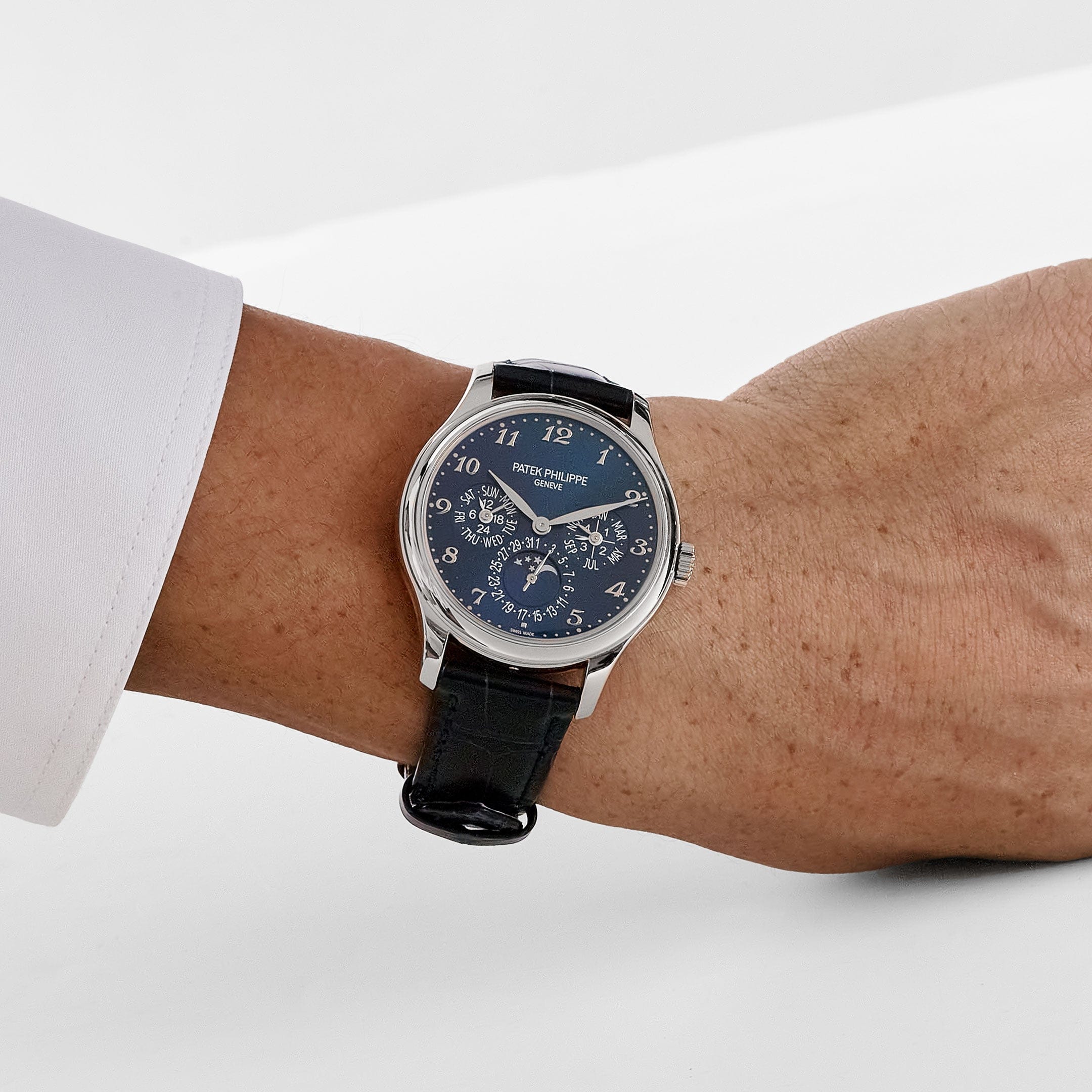 Patek Philippe Grand Complications 5327G-001 Perpetual Calendar White Gold Blue Dial