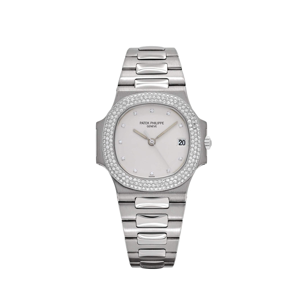 Patek Philippe Nautilus 3800/4G-001 White Gold White Dial Diamond Set (2004)