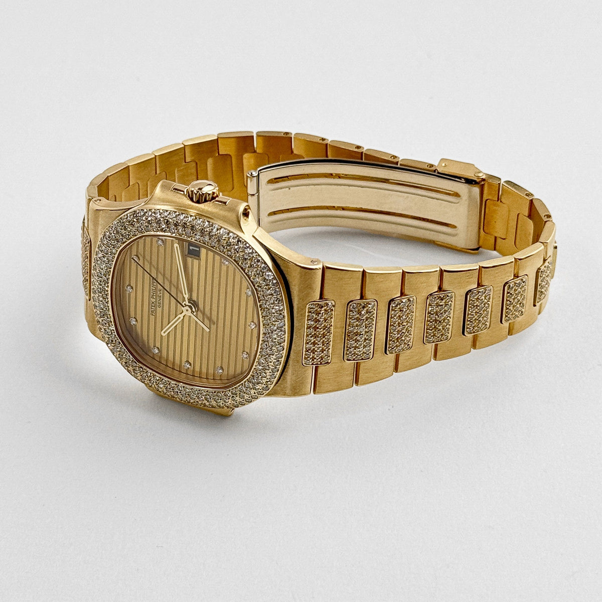 Patek Philippe Nautilus 3800/5 Yellow Gold Glided Gold Diamond Dial