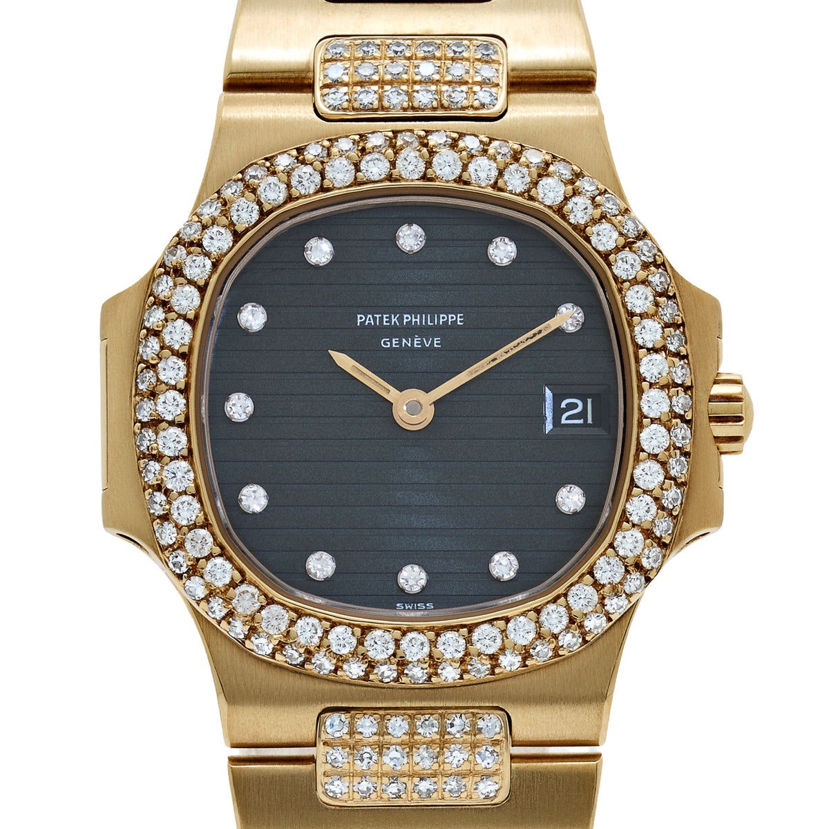 Patek Philippe Nautilus 4700/5 Yellow Gold Blue Diamond Dial