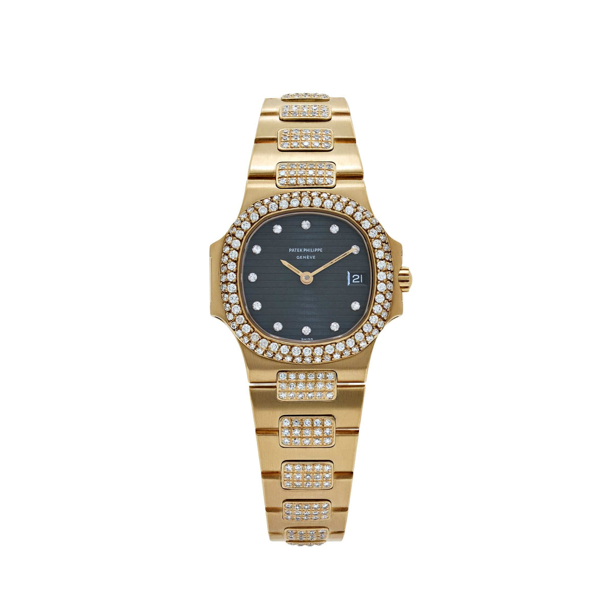 Patek Philippe Nautilus 4700/5 Yellow Gold Blue Diamond Dial