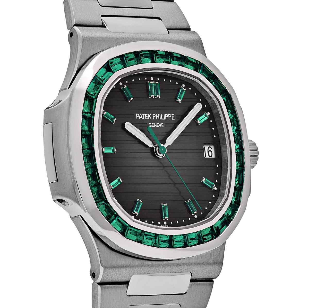 Patek Philippe Nautilus 5711/113P-001 Platinum Emeralds Black Dial