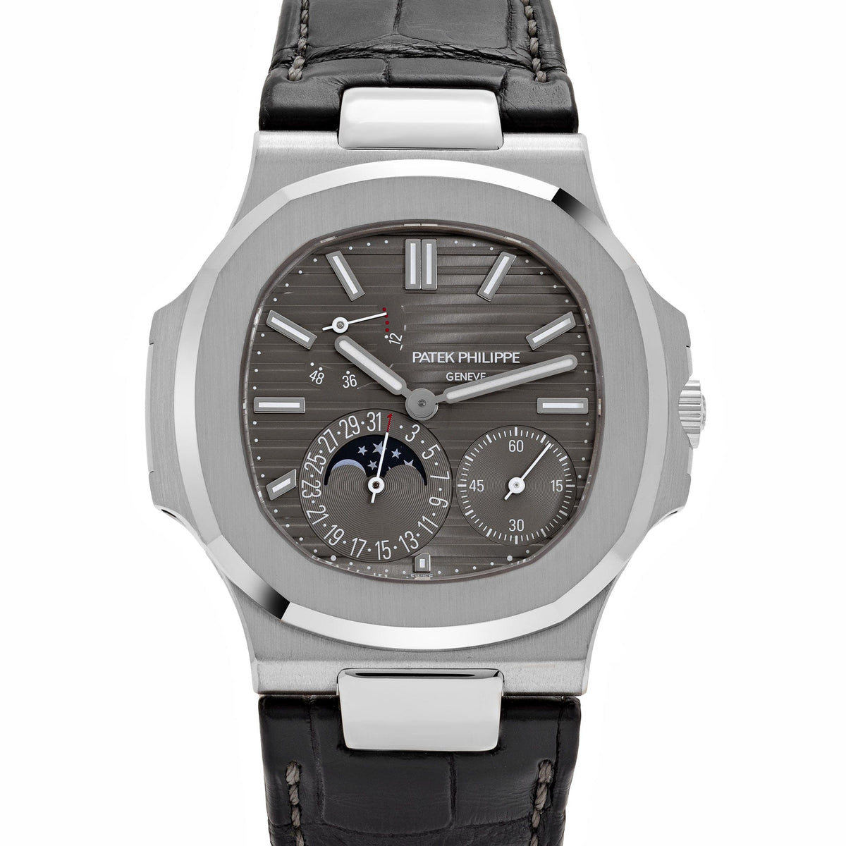 Patek Philippe Nautilus 5712G-001 White Gold Grey Dial Moon Phases