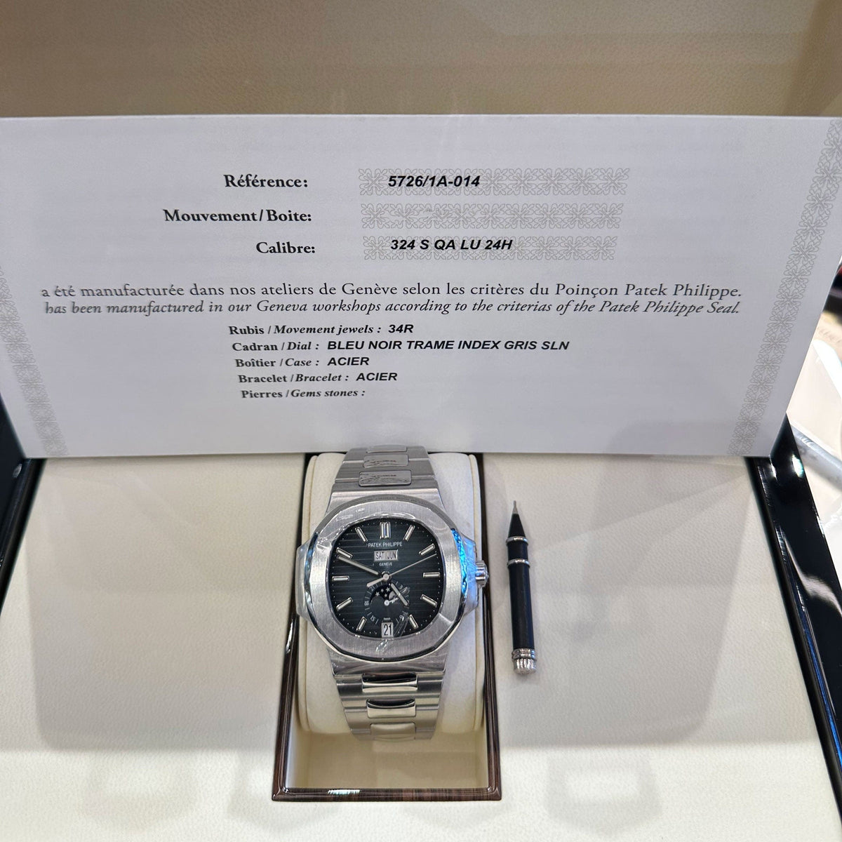Patek Philippe Nautilus 5726/1A-014 Annual Calendar Stainless Steel Blue Dial (2022)