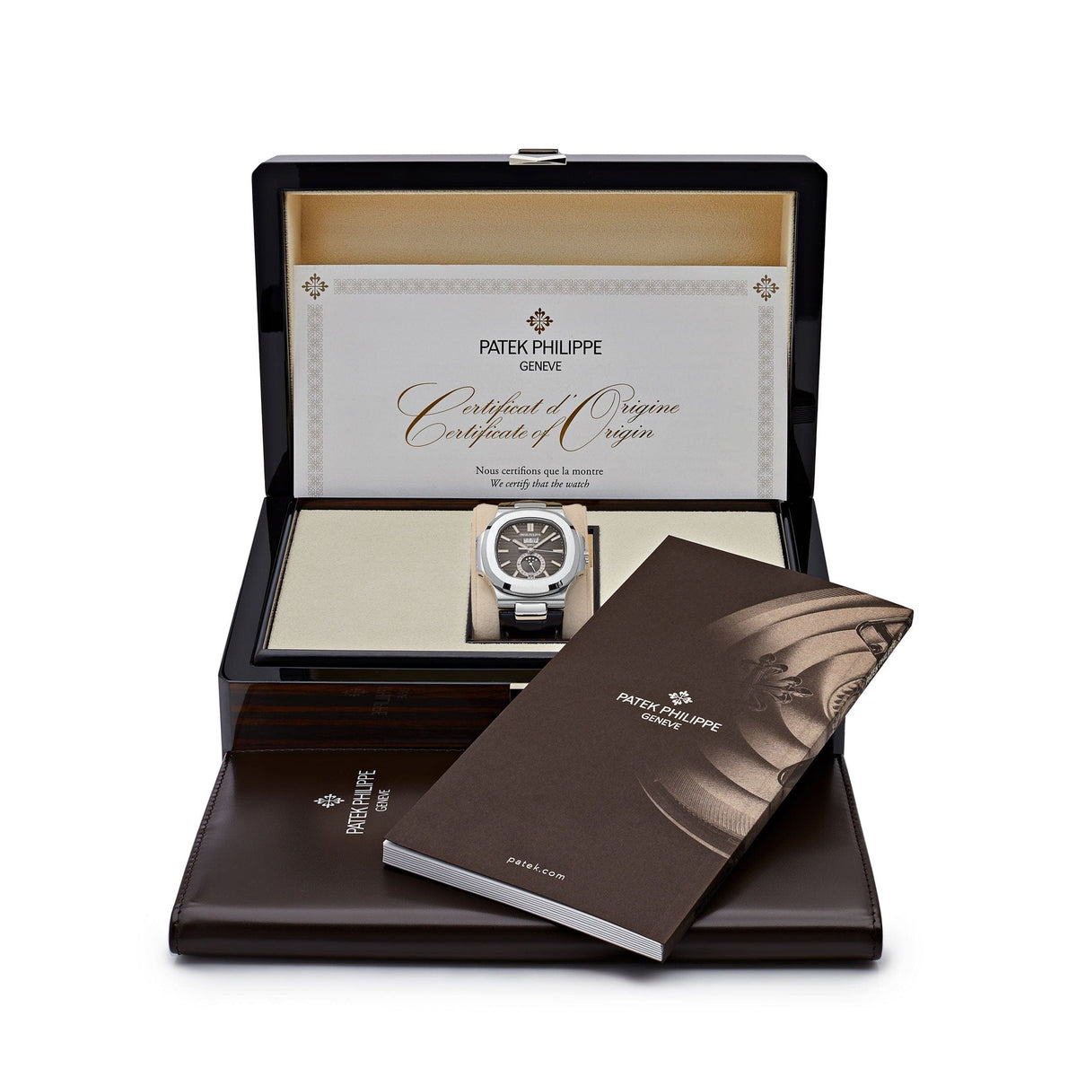 Patek Philippe Nautilus 5726A-001 Annual Calendar Moon Phases Stainless Steel Black Dial (2025)