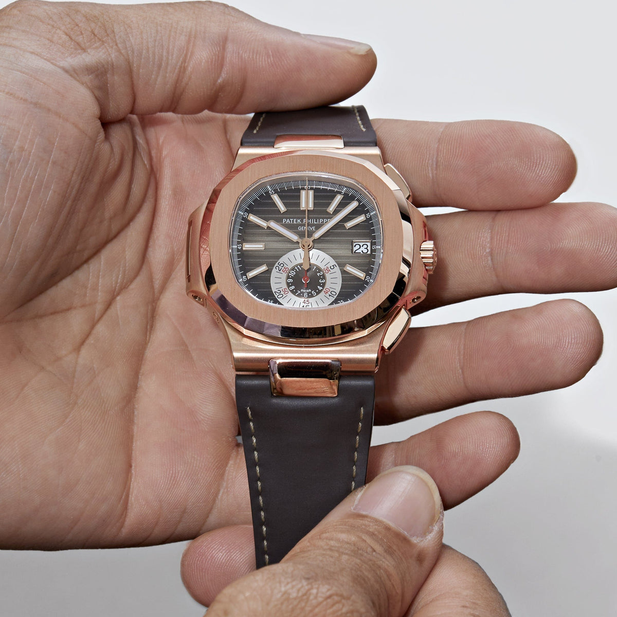 Patek Philippe Nautilus 5980R-001 Chronograph Rose Gold Brown Dial (2020)