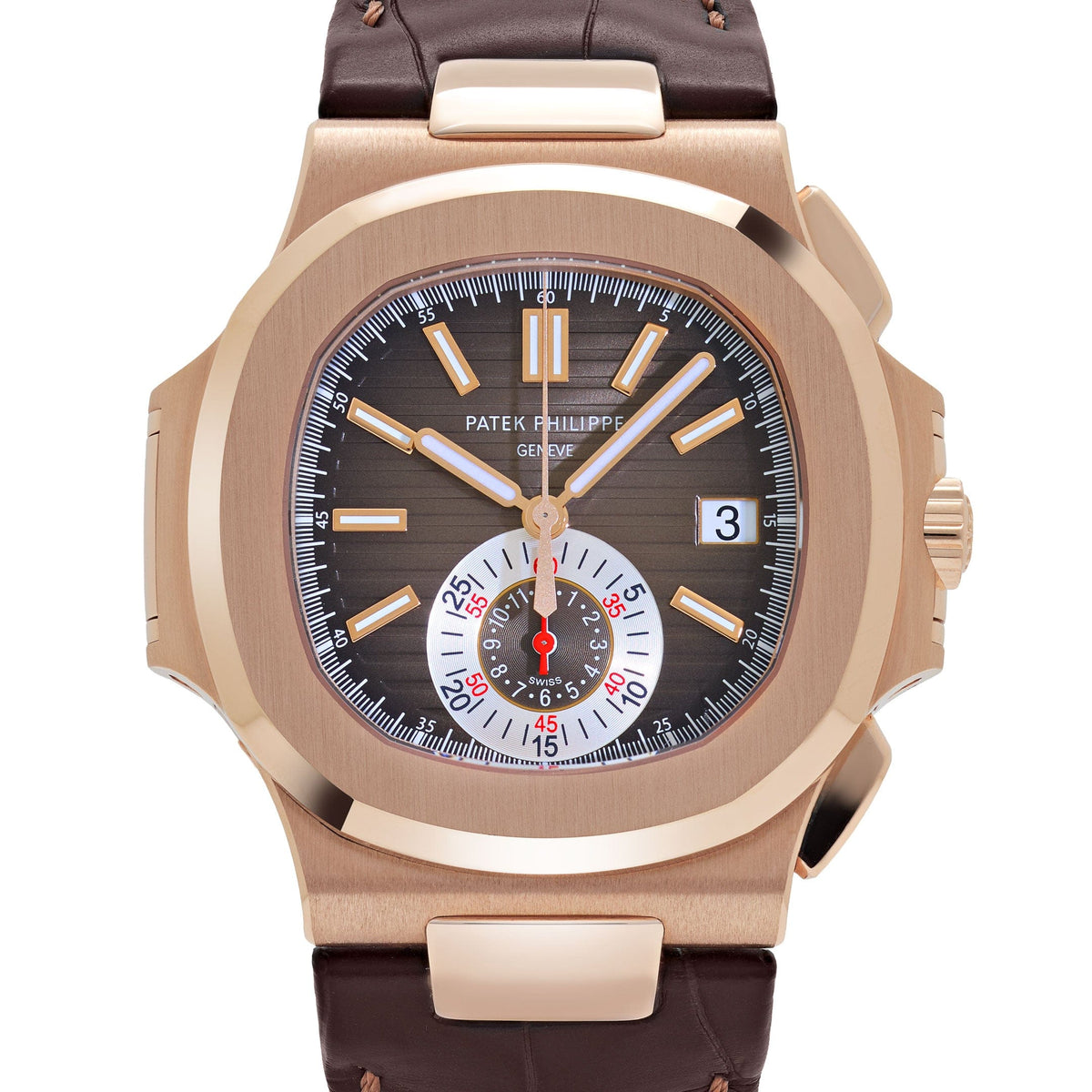 Patek Philippe Nautilus 5980R-001 Chronograph Rose Gold Brown Dial (2016)