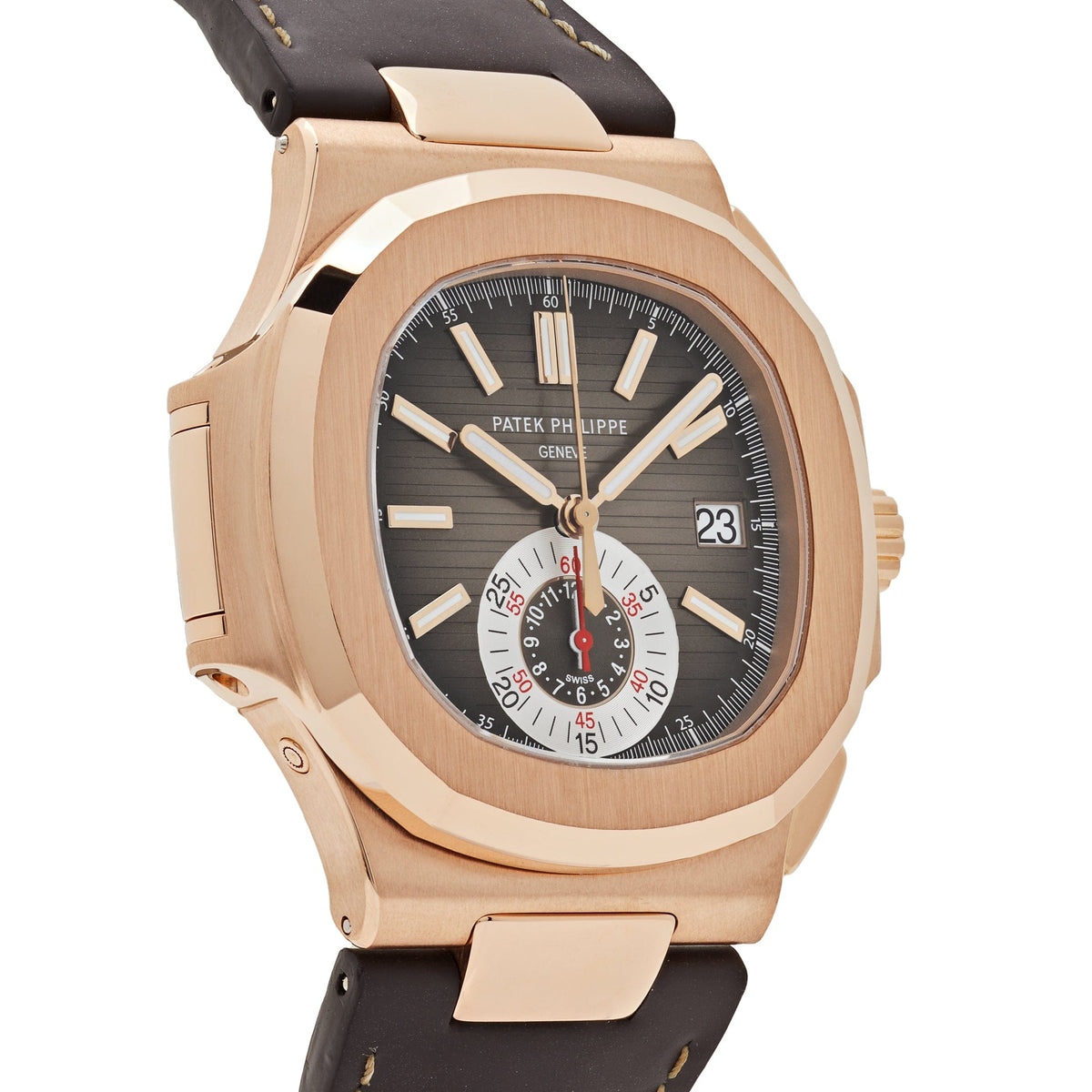 Patek Philippe Nautilus 5980R-001 Chronograph Rose Gold Brown Dial