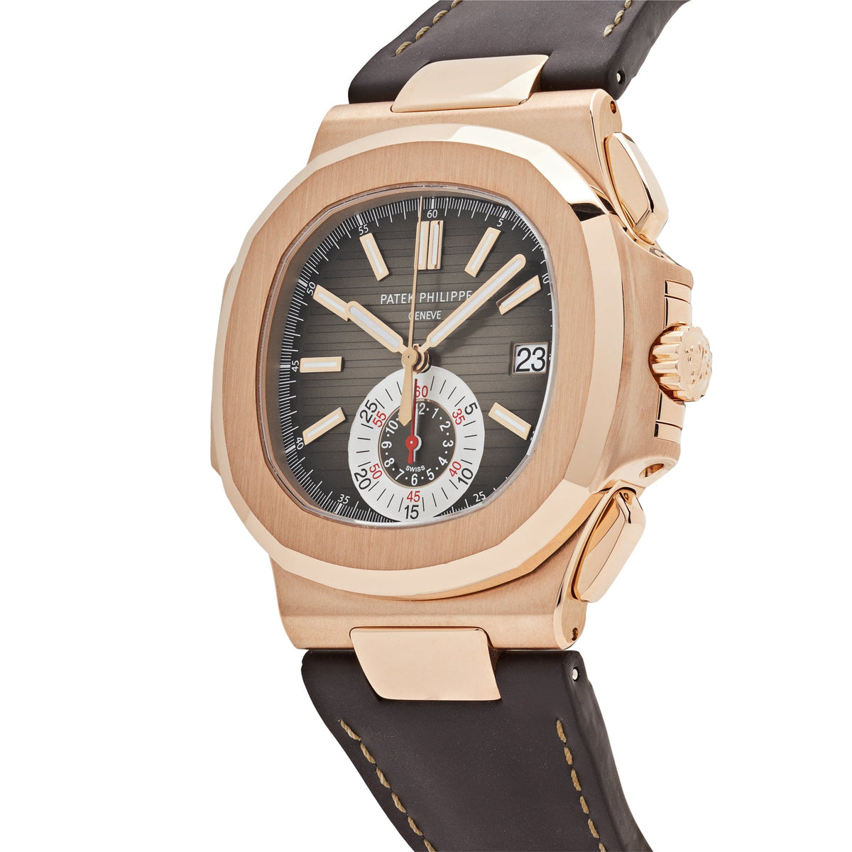 Patek Philippe Nautilus 5980R-001 Chronograph Rose Gold Brown Dial (2016)