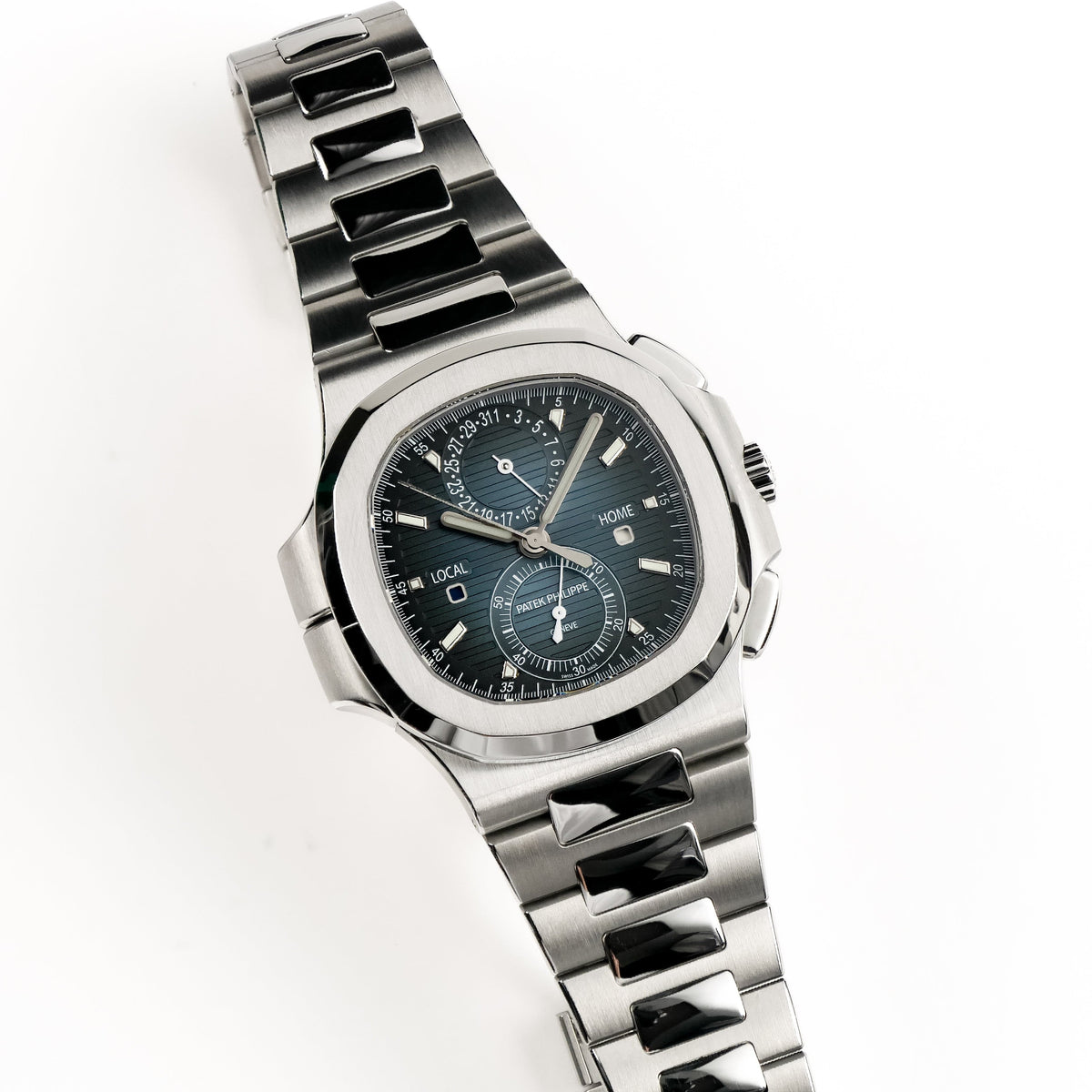 Patek Philippe Nautilus 5990/1A-011 'Travel Time' Flyback Chronograph Stainless Steel Blue Dial (2023)