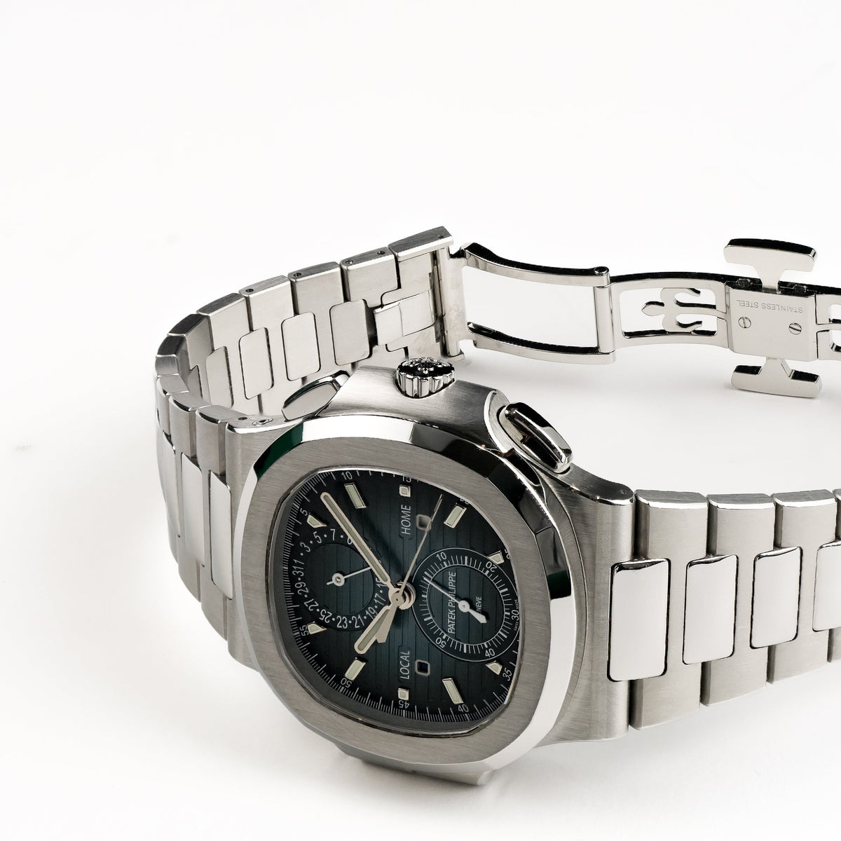 Patek Philippe Nautilus 5990/1A-011 'Travel Time' Flyback Chronograph Stainless Steel Blue Dial (2023)