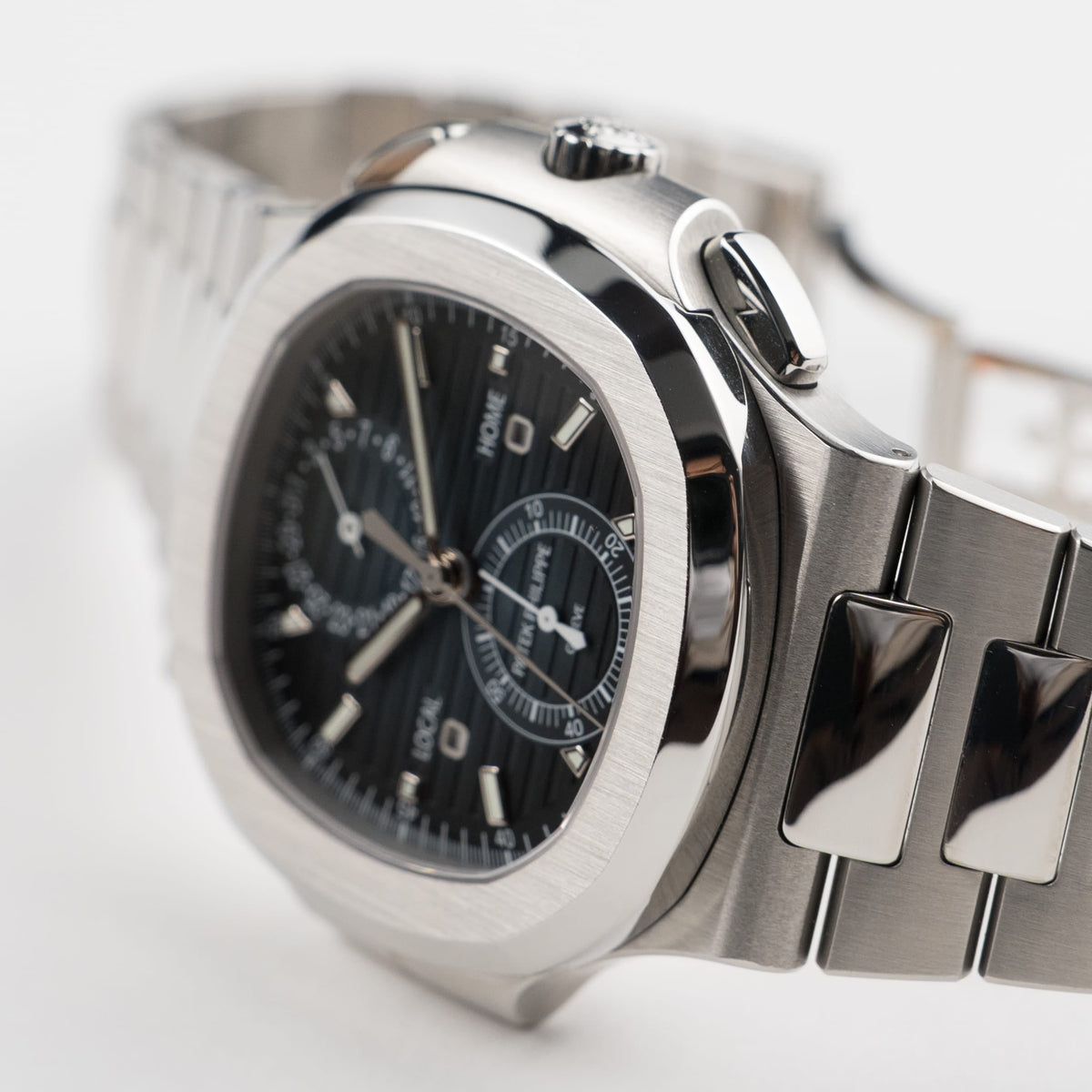 Patek Philippe Nautilus 5990/1A-011 'Travel Time' Flyback Chronograph Stainless Steel Blue Dial (2024)