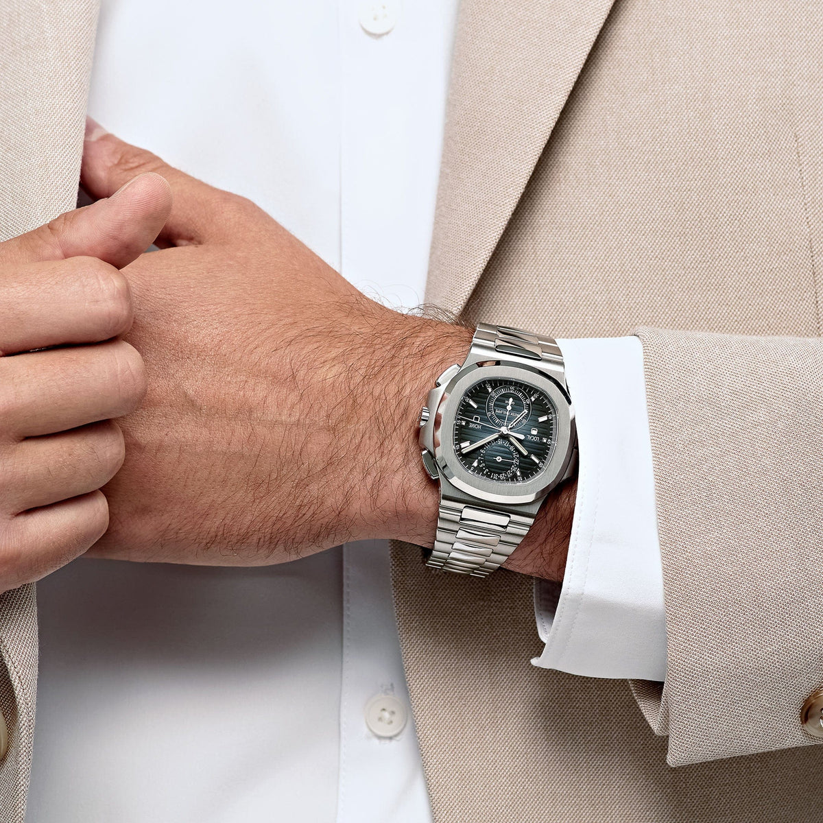 Patek Philippe Nautilus 5990/1A-011 'Travel Time' Flyback Chronograph Stainless Steel Blue Dial (2024)