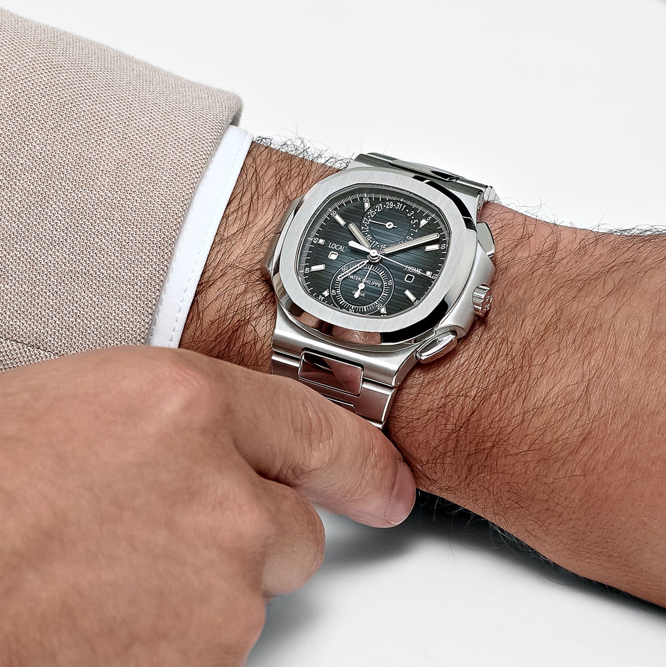 Patek Philippe Nautilus 5990/1A-011 'Travel Time' Flyback Chronograph Stainless Steel Blue Dial (2026)