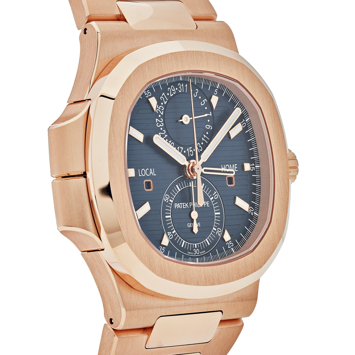 Patek Philippe Nautilus 5990/1R-001 Travel Time Chronograph Rose Gold Blue Dial (2025)