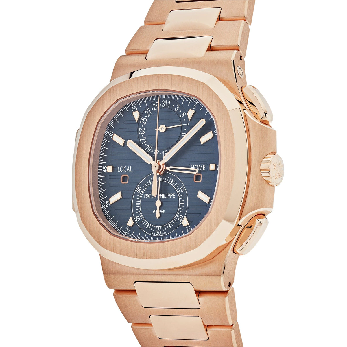 Patek Philippe Nautilus 5990/1R-001 Travel Time Chronograph Rose Gold Blue Dial (2025)
