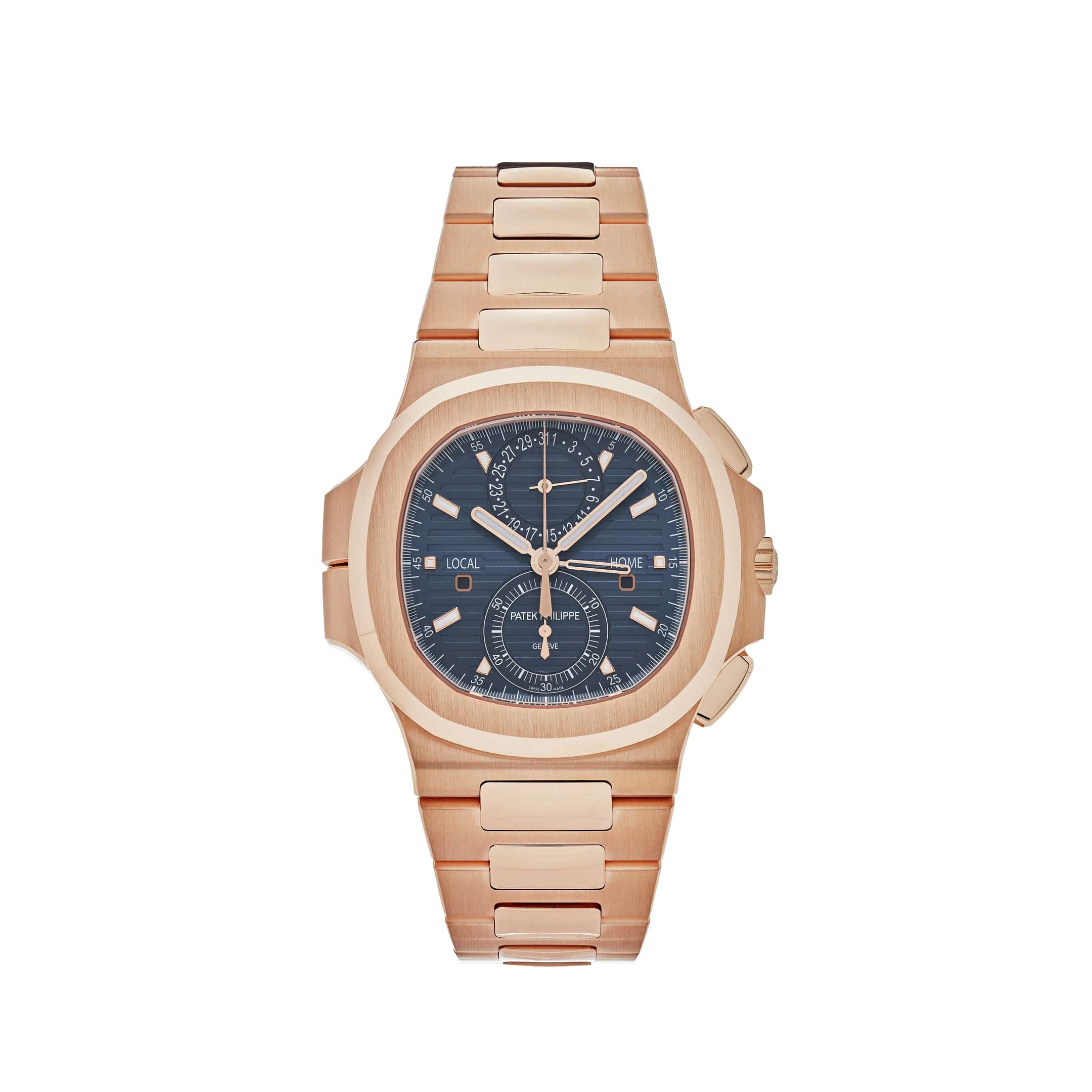 Patek Philippe Nautilus 5990/1R-001 Travel Time Chronograph Rose Gold Blue Dial (2025)
