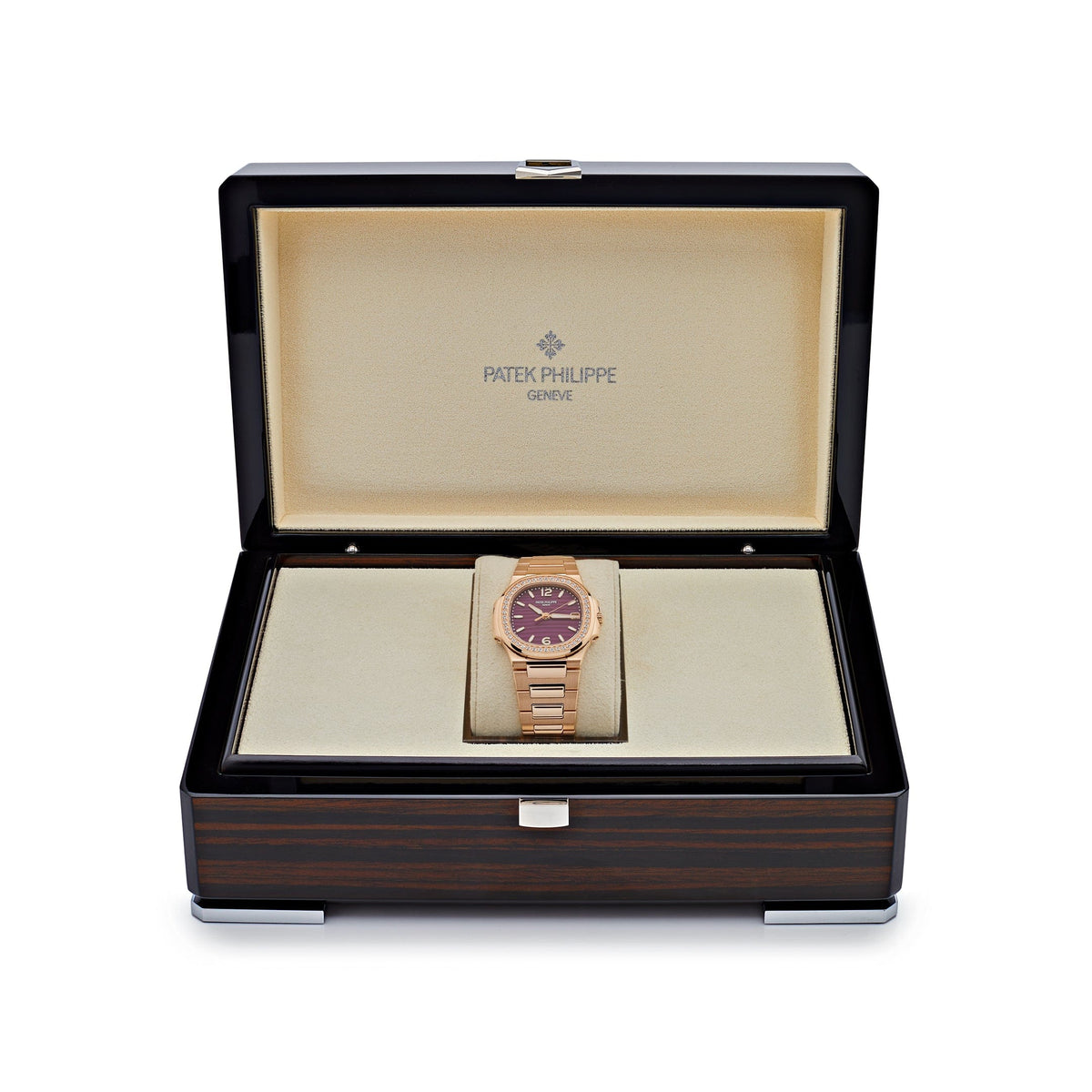Patek Philippe Nautilus 7010/1R-013 'Ladies' Quartz Rose Gold Purple Diamond Bezel (2025)