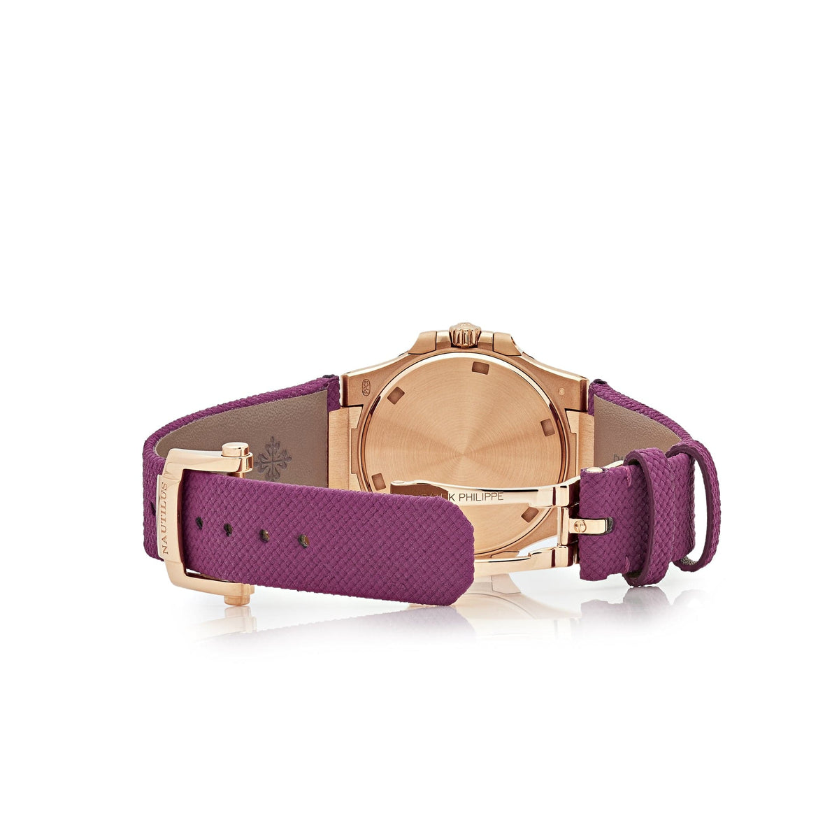 Patek Philippe Nautilus 7010R-013 'Ladies' Rose Gold Purple Dial Diamond Bezel