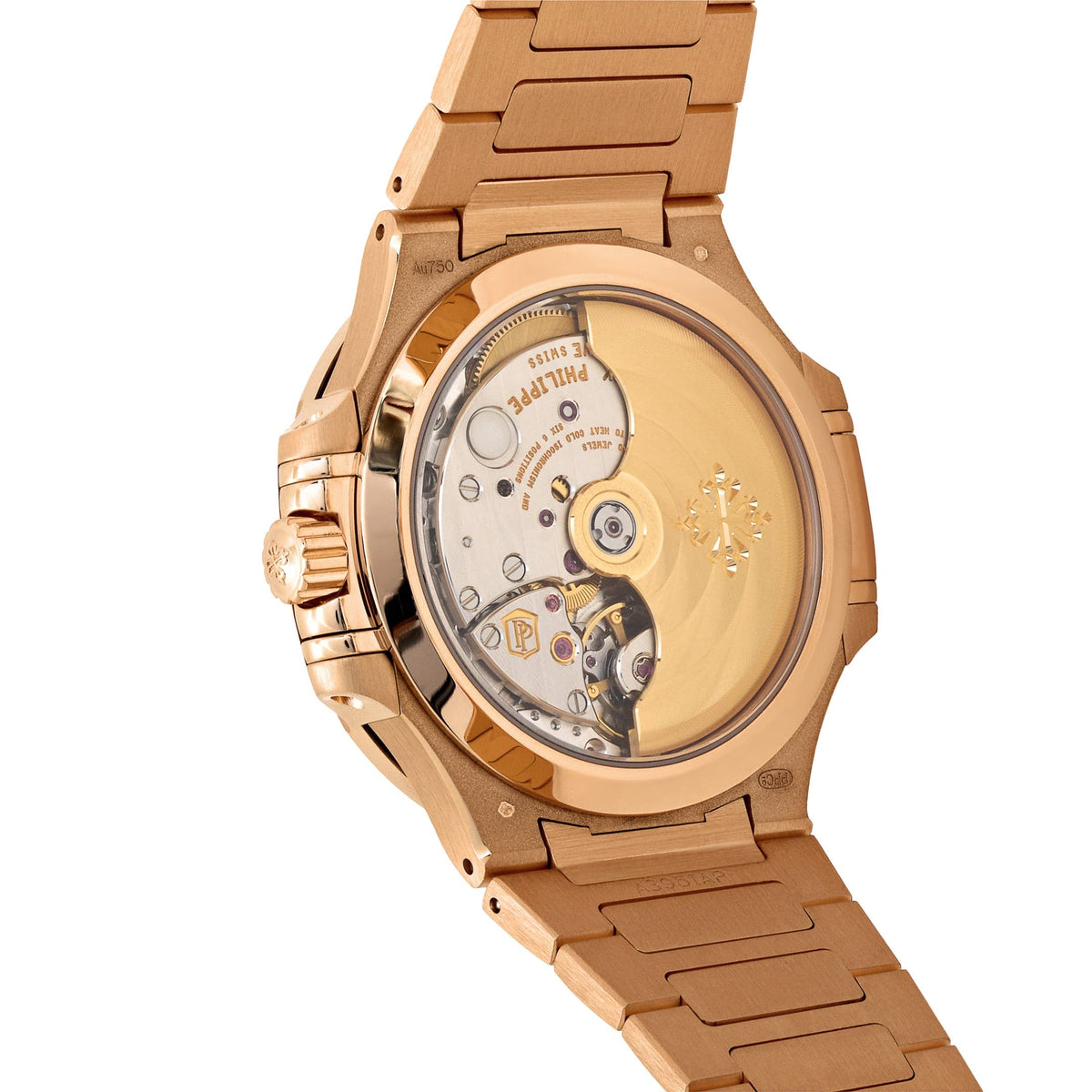 Patek Philippe Nautilus 7118/1R-001 'Ladies' Rose Gold Silvery Opaline Dial
