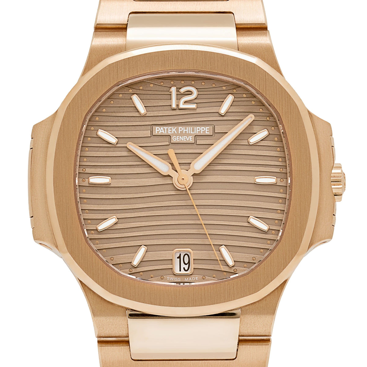 Patek Philippe Nautilus 7118/1R-010 'Ladies' Rose Gold Champagne Golden Dial