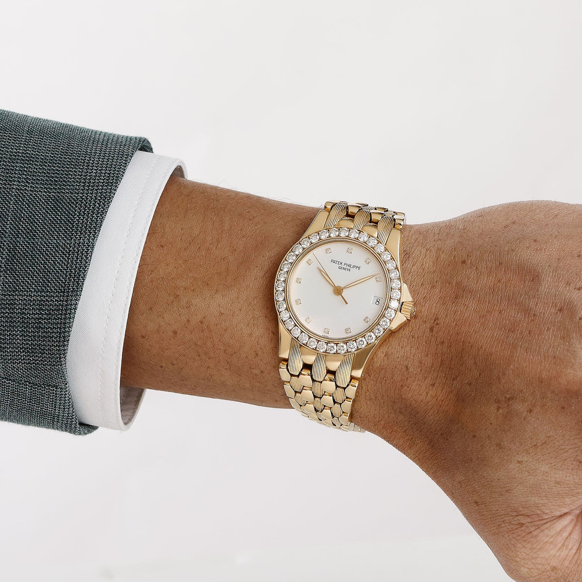 Patek Philippe Neptune 5081/10J-001 Yellow Gold White Diamond Dial Diamond Bezel (2000)