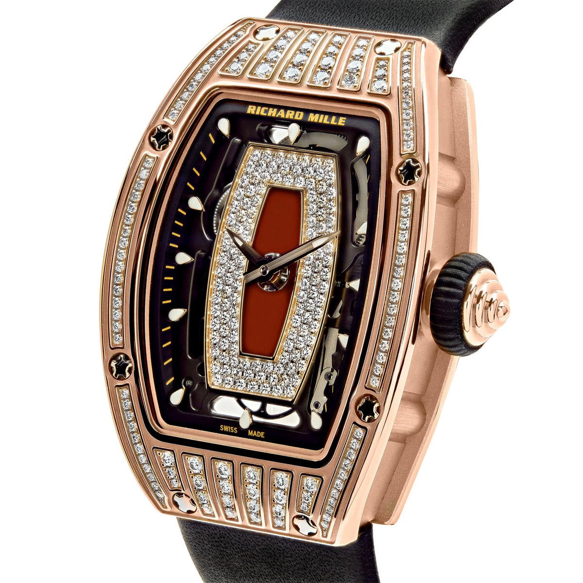 Richard Mille RM 07-01 'Ladies' Rose Gold Diamond Set Jasper Dial