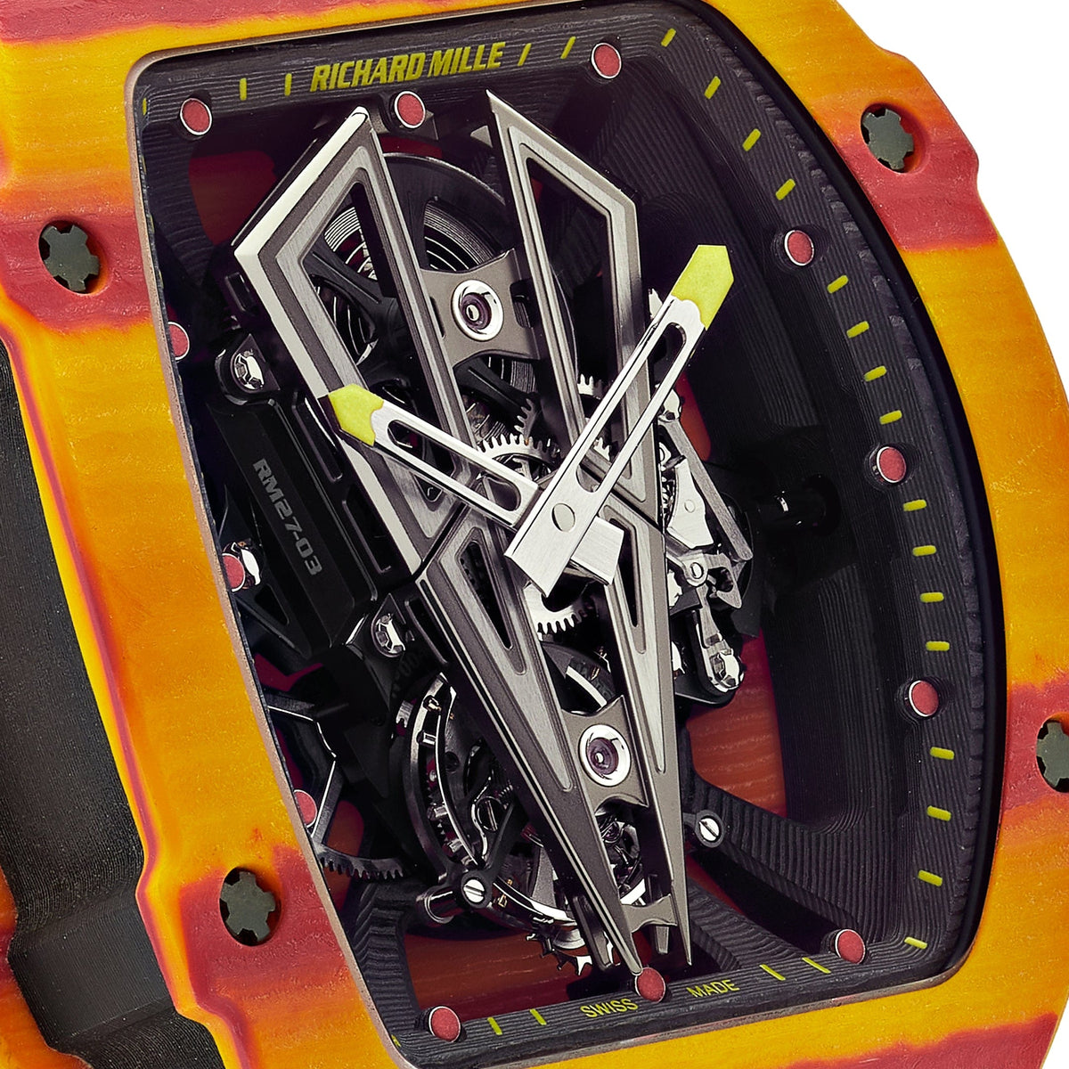 Richard Mille RM 27-03 Tourbillon Rafael Nadal Red Yellow Quartz TPT Limited Edition of 50
