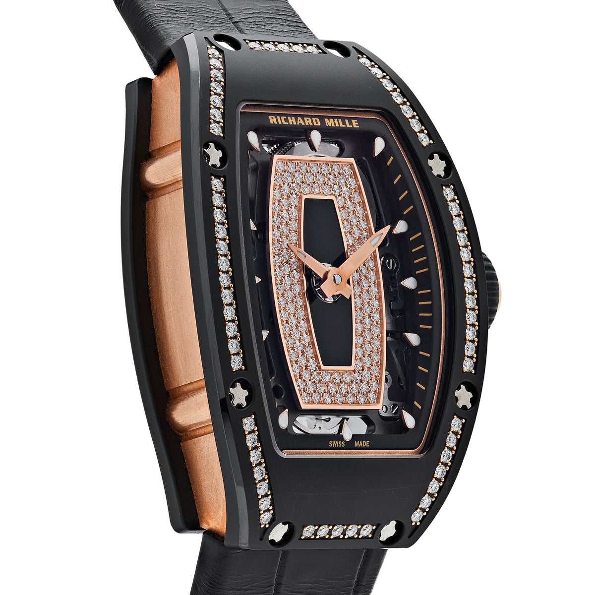 Richard Mille RM 07-01 'Ladies'  Black Ceramic Black Lips Diamond Bezel