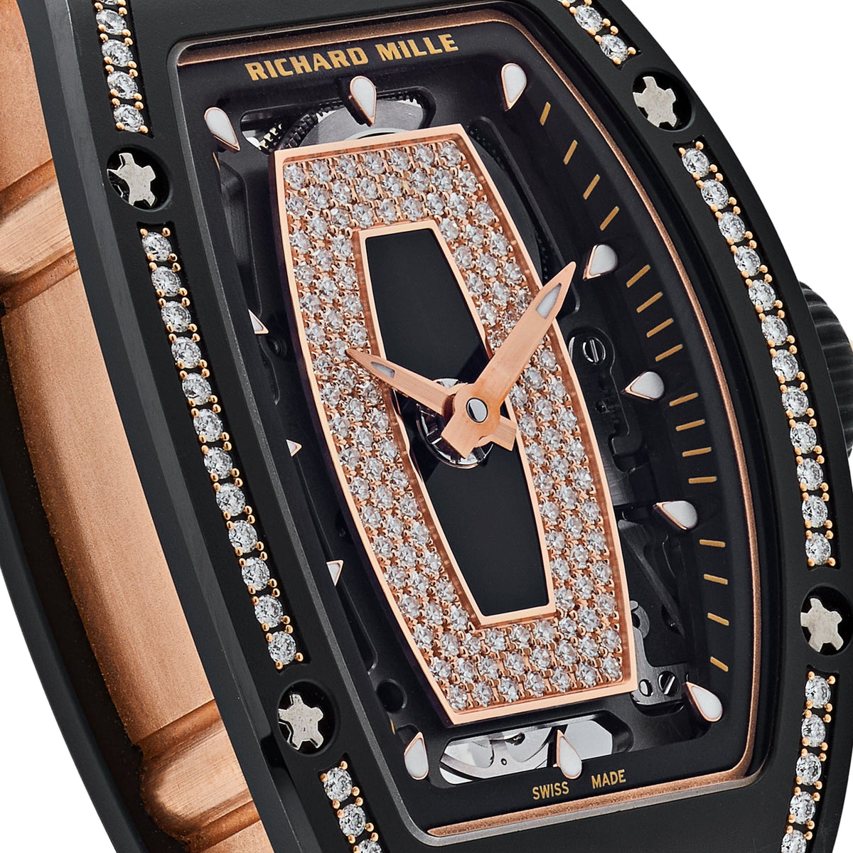 Richard Mille RM 07-01 'Ladies'  Black Ceramic Black Lips Diamond Bezel