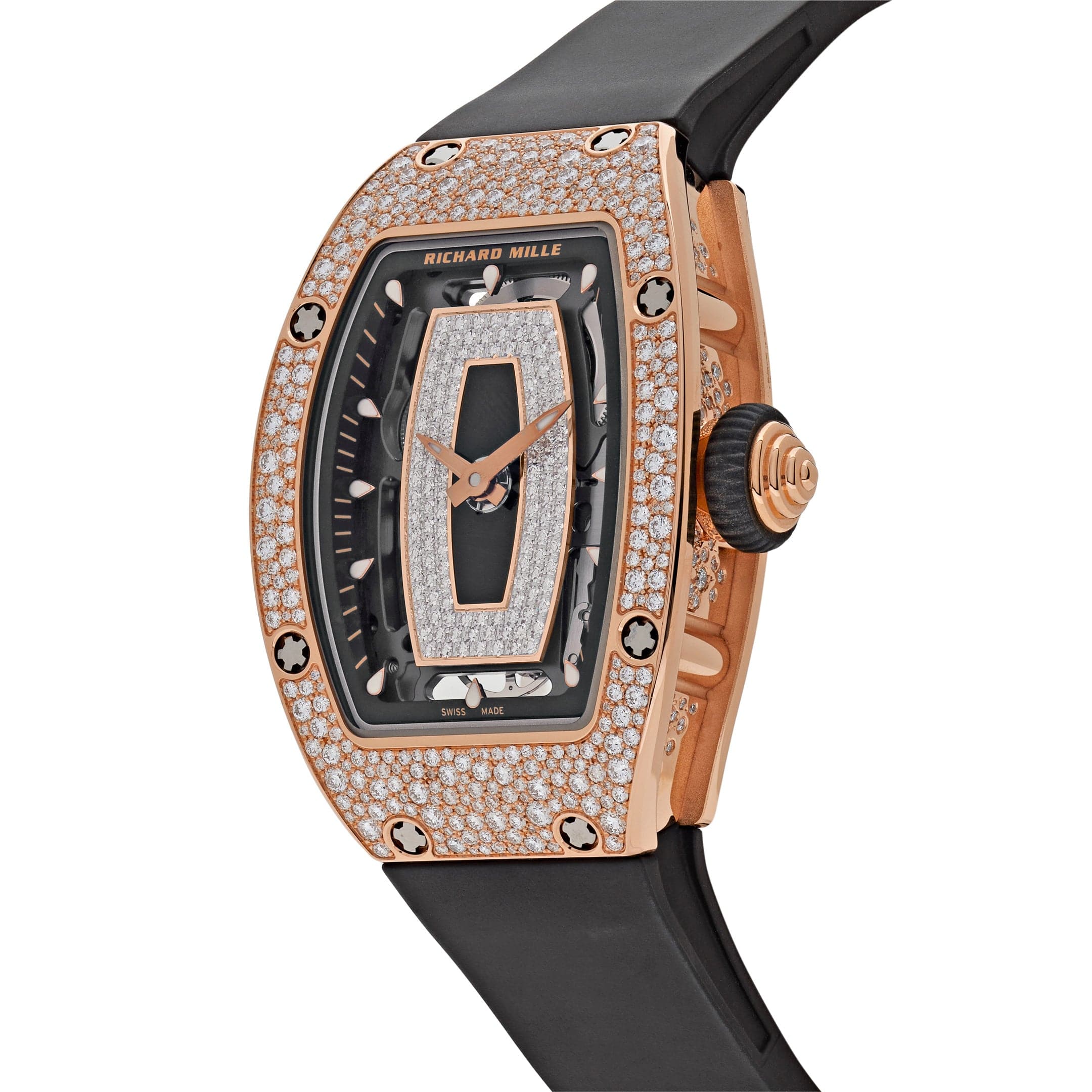 Richard Mille RM 07-01 'Ladies' Rose Gold Onyx Snow Diamond Set