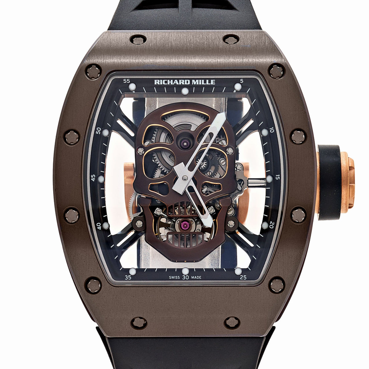 Richard Mille RM 52-01 'Skull' 'Asia Edition' Brown Ceramic Rose Gold Limited Edition of 6