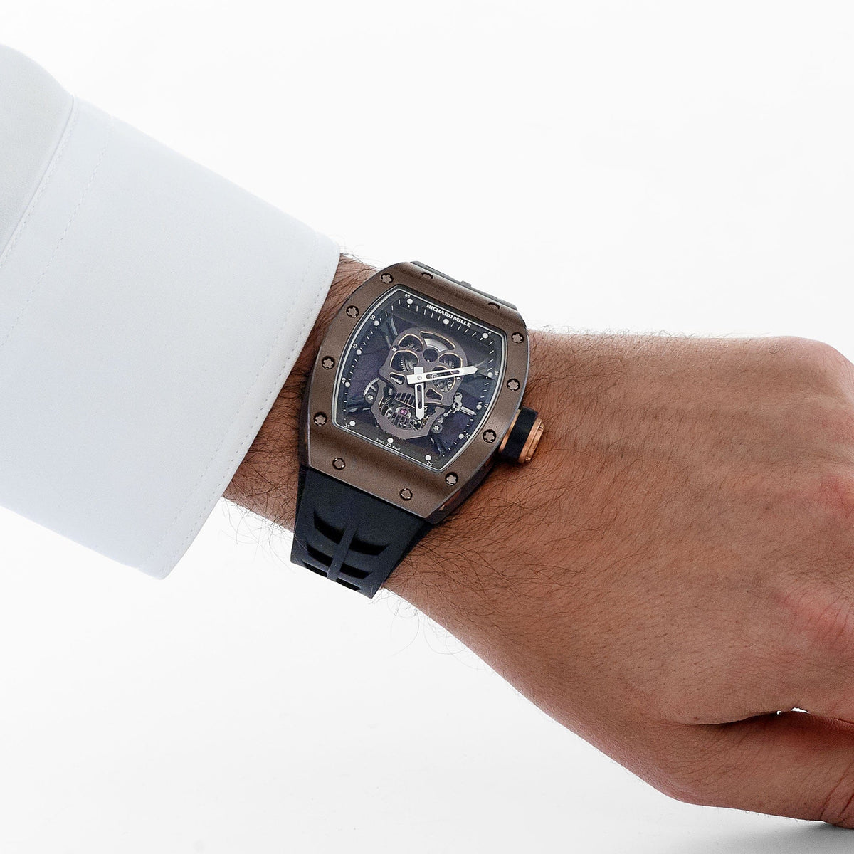 Richard Mille RM 52-01 'Skull' 'Asia Edition' Brown Ceramic Rose Gold Limited Edition of 6