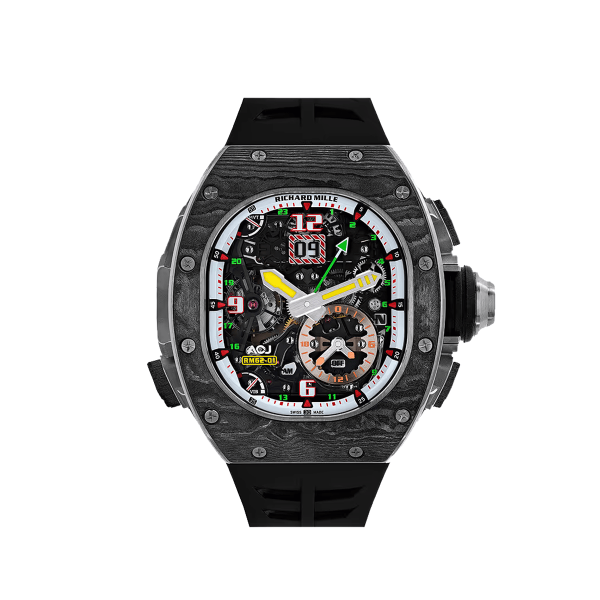 Richard Mille RM 62-01 'Airbus' Manual Winding Tourbillon Vibrating Alarm ACJ Carbon Limited Edition of 30