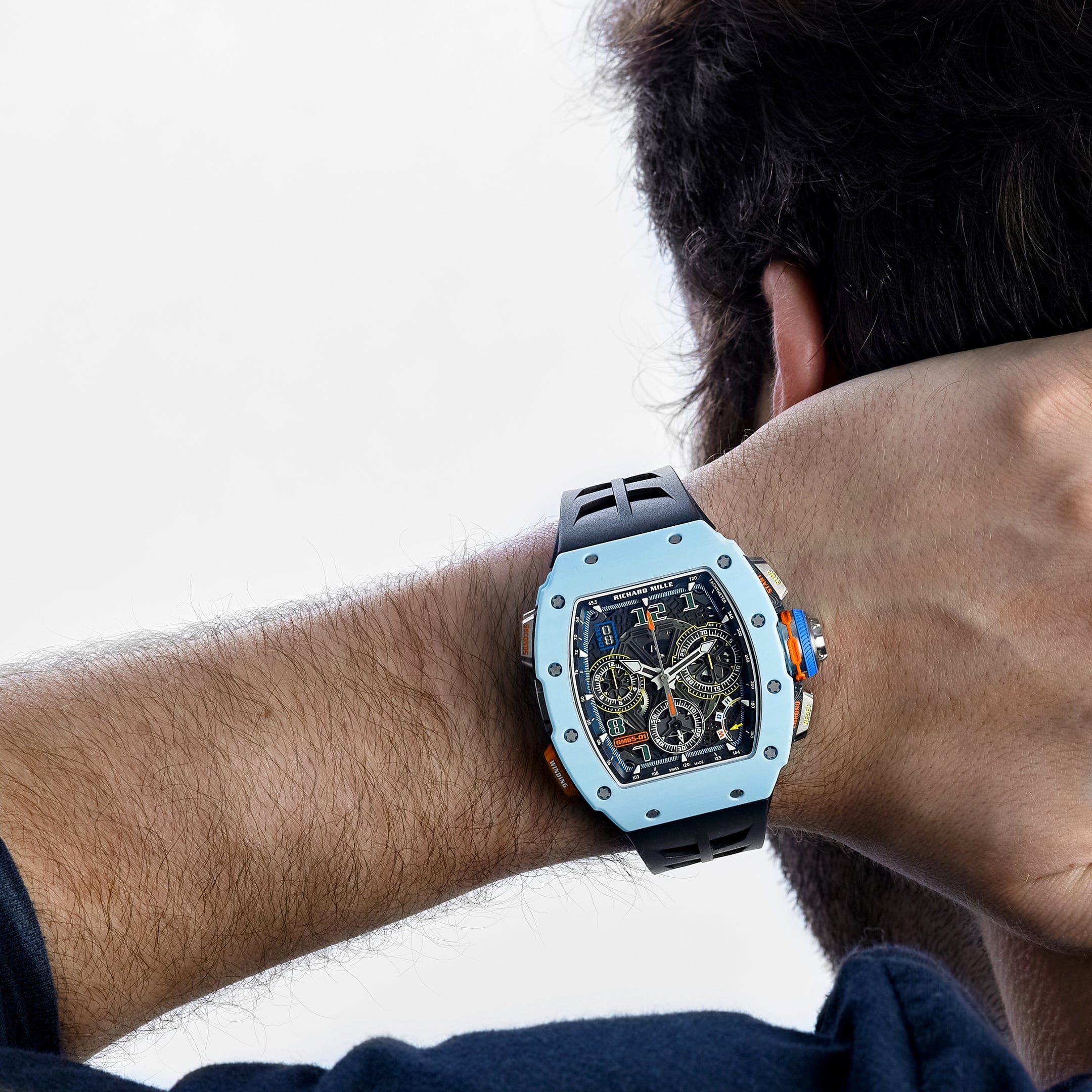 Richard Mille RM 65-01 Automatic Winding Split-Seconds Chronograph Pastel Blue Quartz TPT