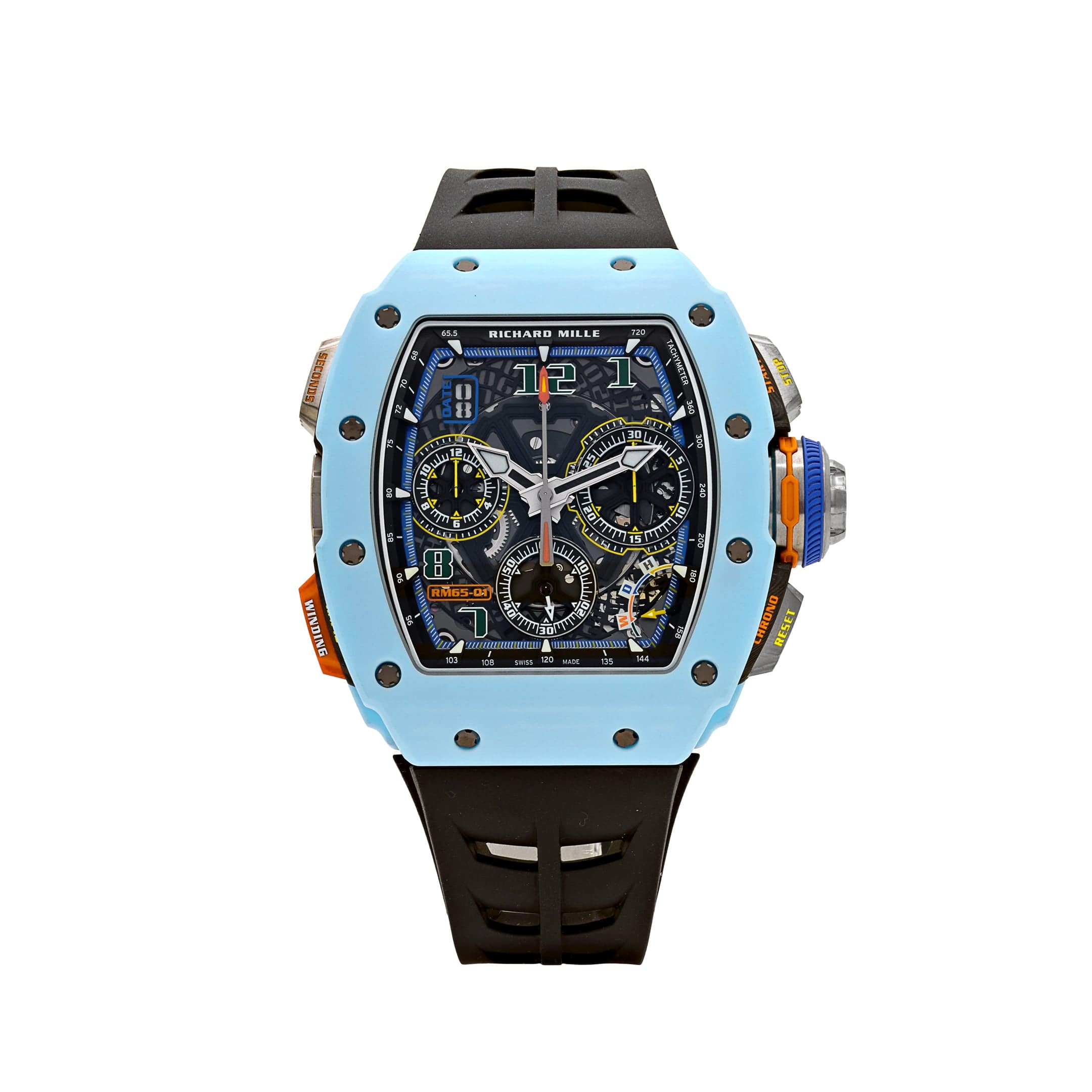 Richard Mille RM 65-01 Automatic Winding Split-Seconds Chronograph Pastel Blue Quartz TPT