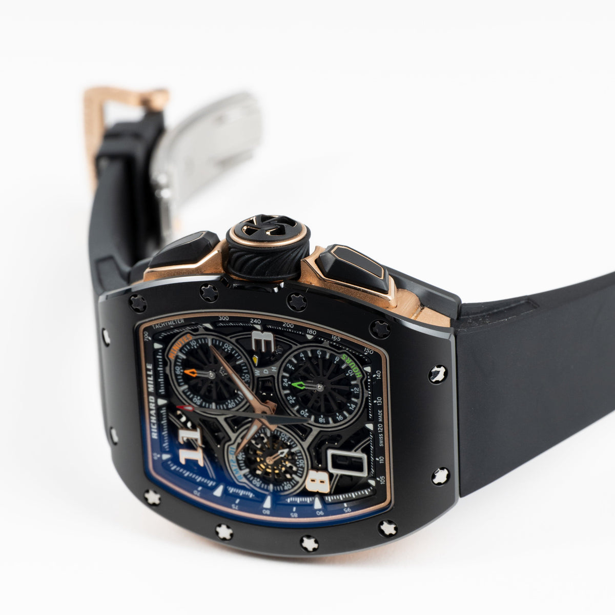 Richard Mille RM 72-01 Lifestyle In-House Chronograph Black Ceramic Rose Gold