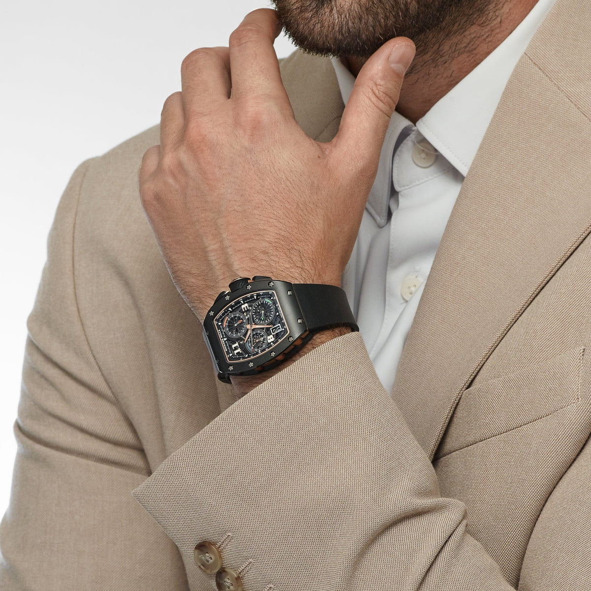 Richard Mille RM 72-01 Lifestyle In-House Chronograph Black Ceramic Rose Gold