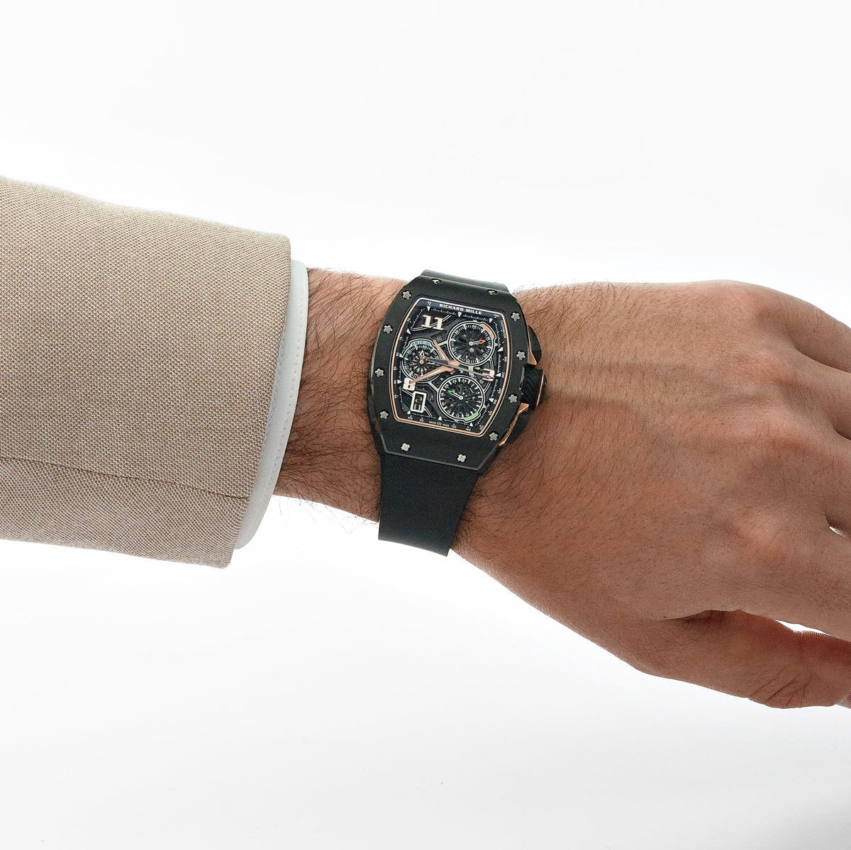 Richard Mille RM 72-01 Lifestyle In-House Chronograph Black Ceramic Rose Gold