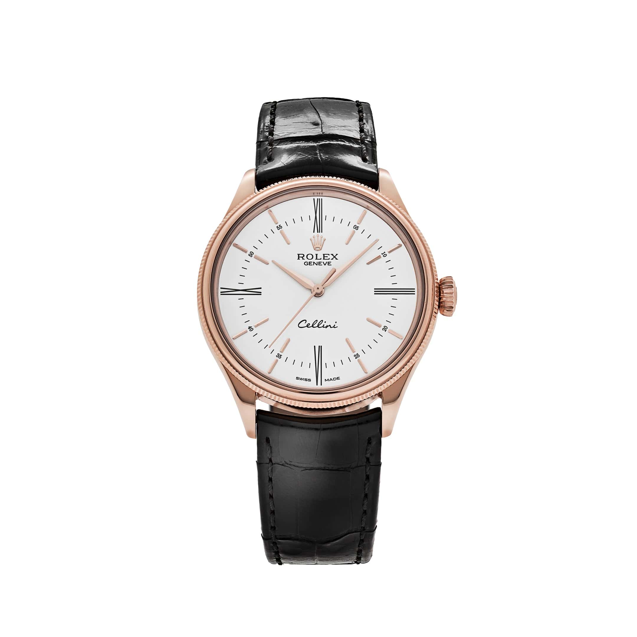 Rolex Cellini Time 50505-0021 Rose Gold White Dial