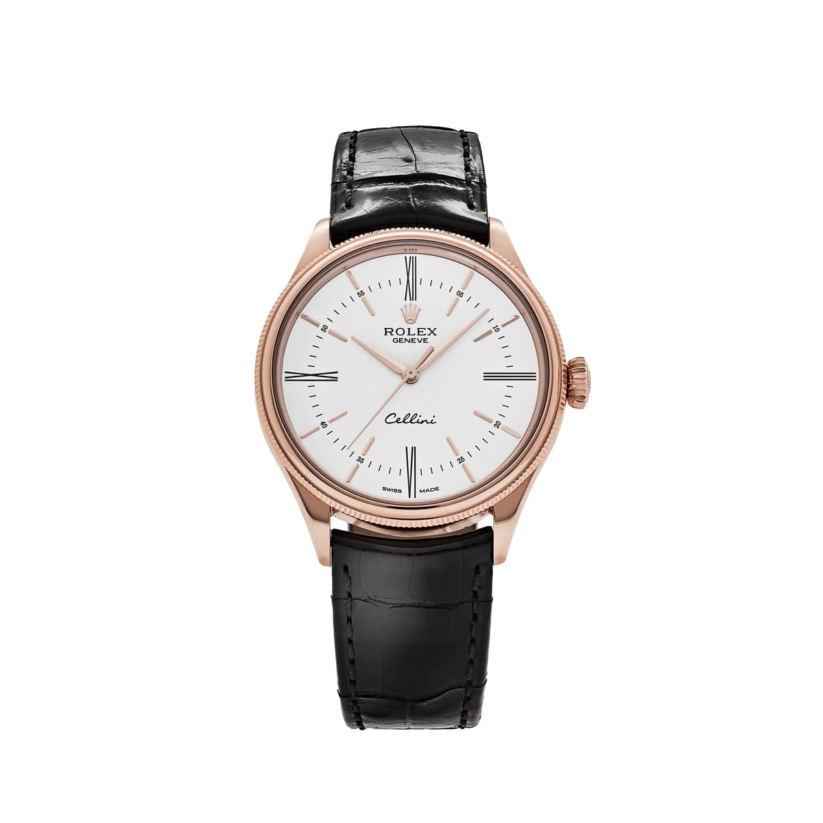 Rolex Cellini Time 50505-0021 Rose Gold White Dial