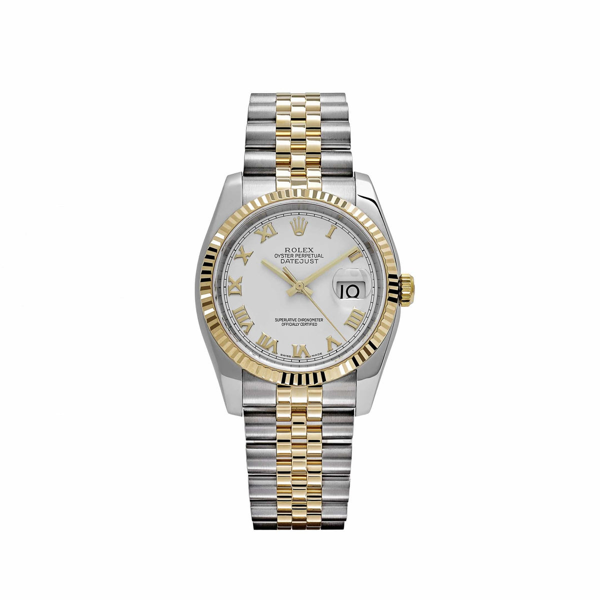 Rolex Datejust 36 126233 Yellow Gold Stainless Steel White Roman Dial Jubilee (2025)