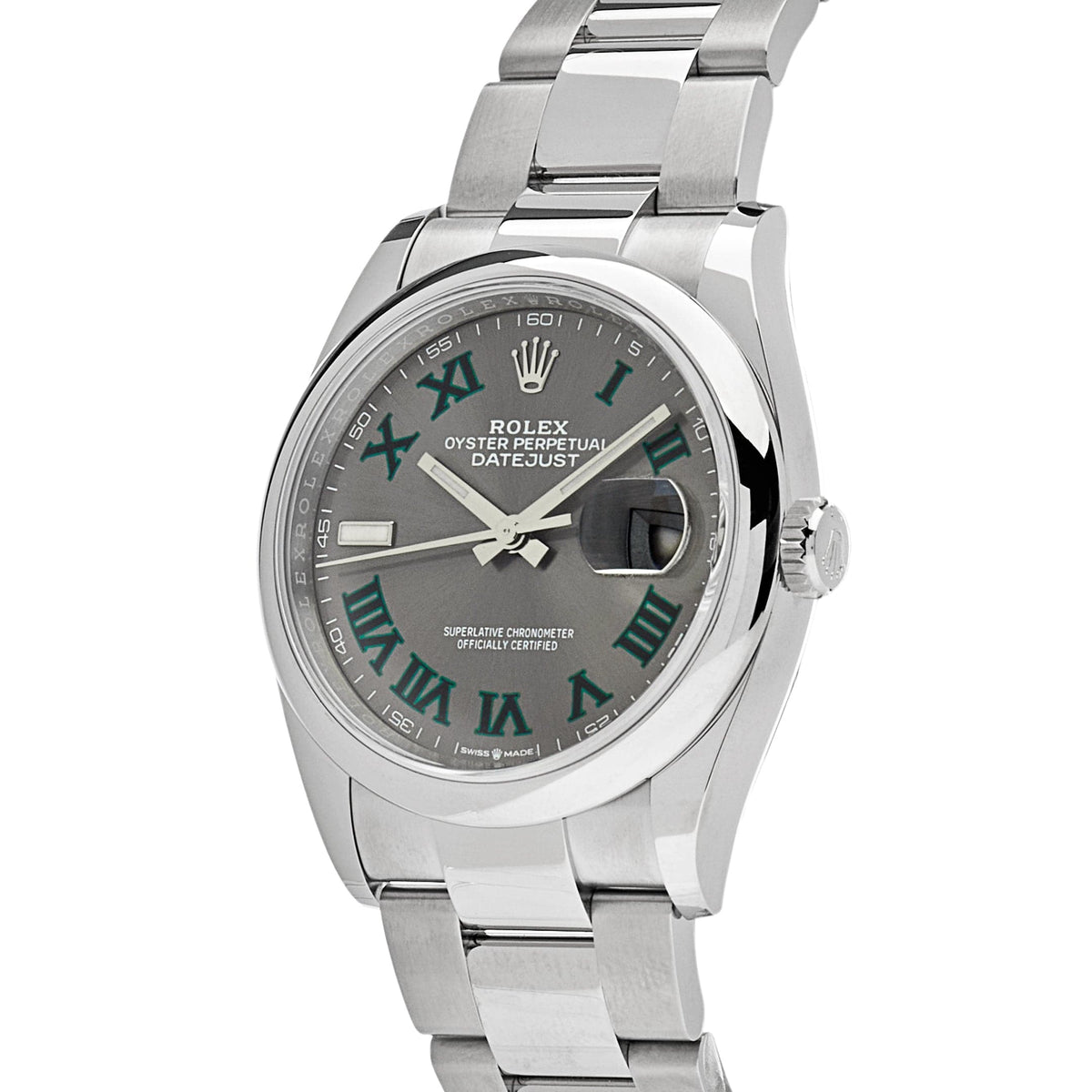 Rolex Datejust 36 126200 Stainless Steel 'Wimbledon' Slate Dial Oyster (2025)