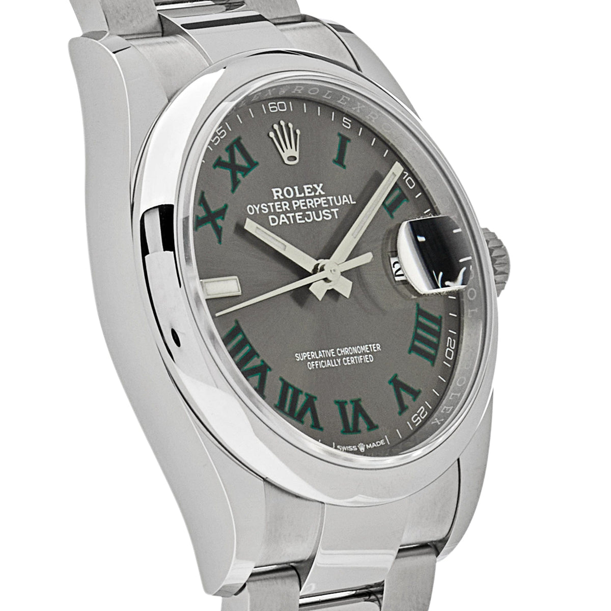 Rolex Datejust 36 126200 Stainless Steel 'Wimbledon' Slate Dial Oyster (2025)