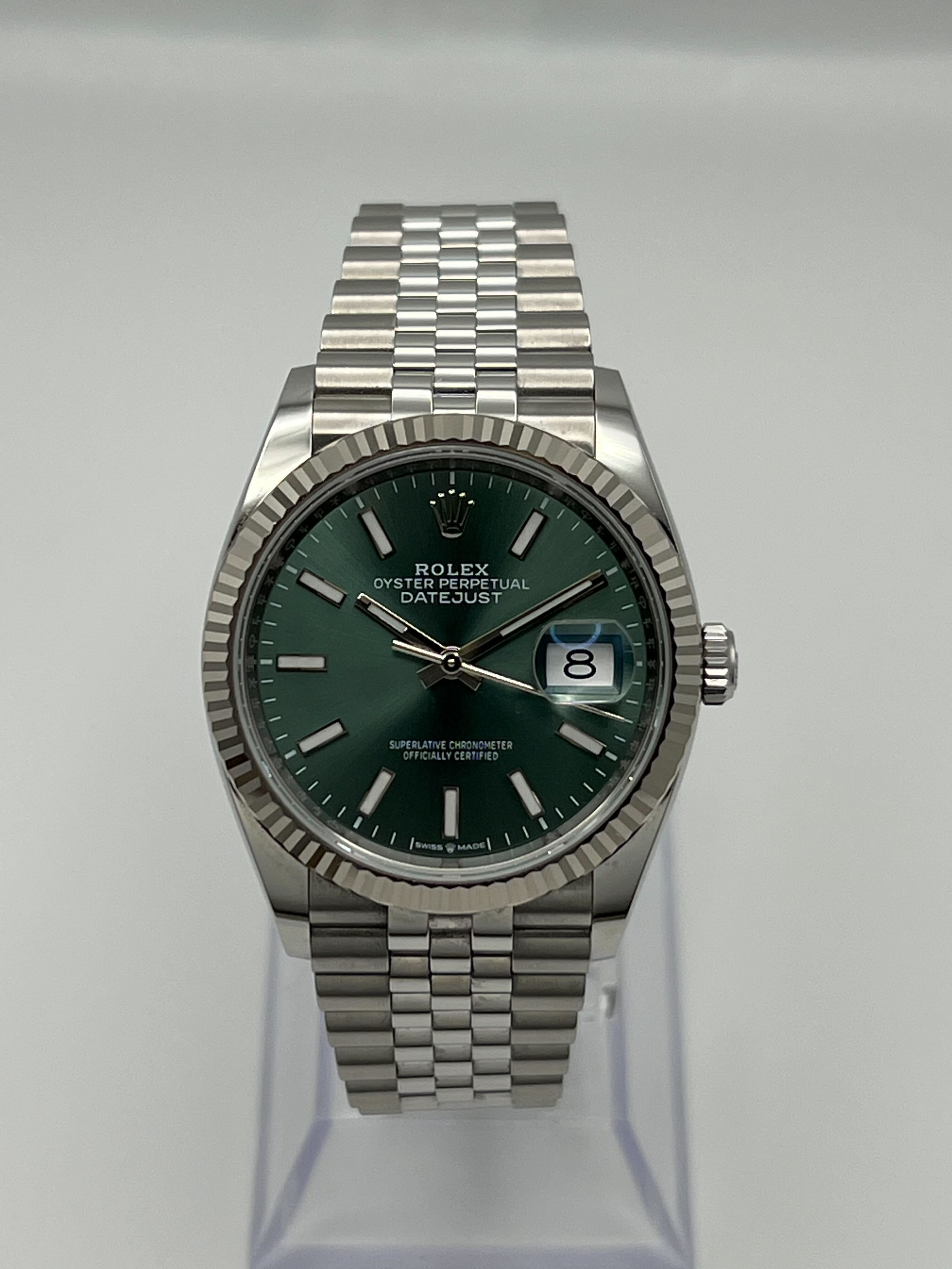 Rolex Datejust36 126234 Stainless Steel Mint Green Dial Jubilee (2024)